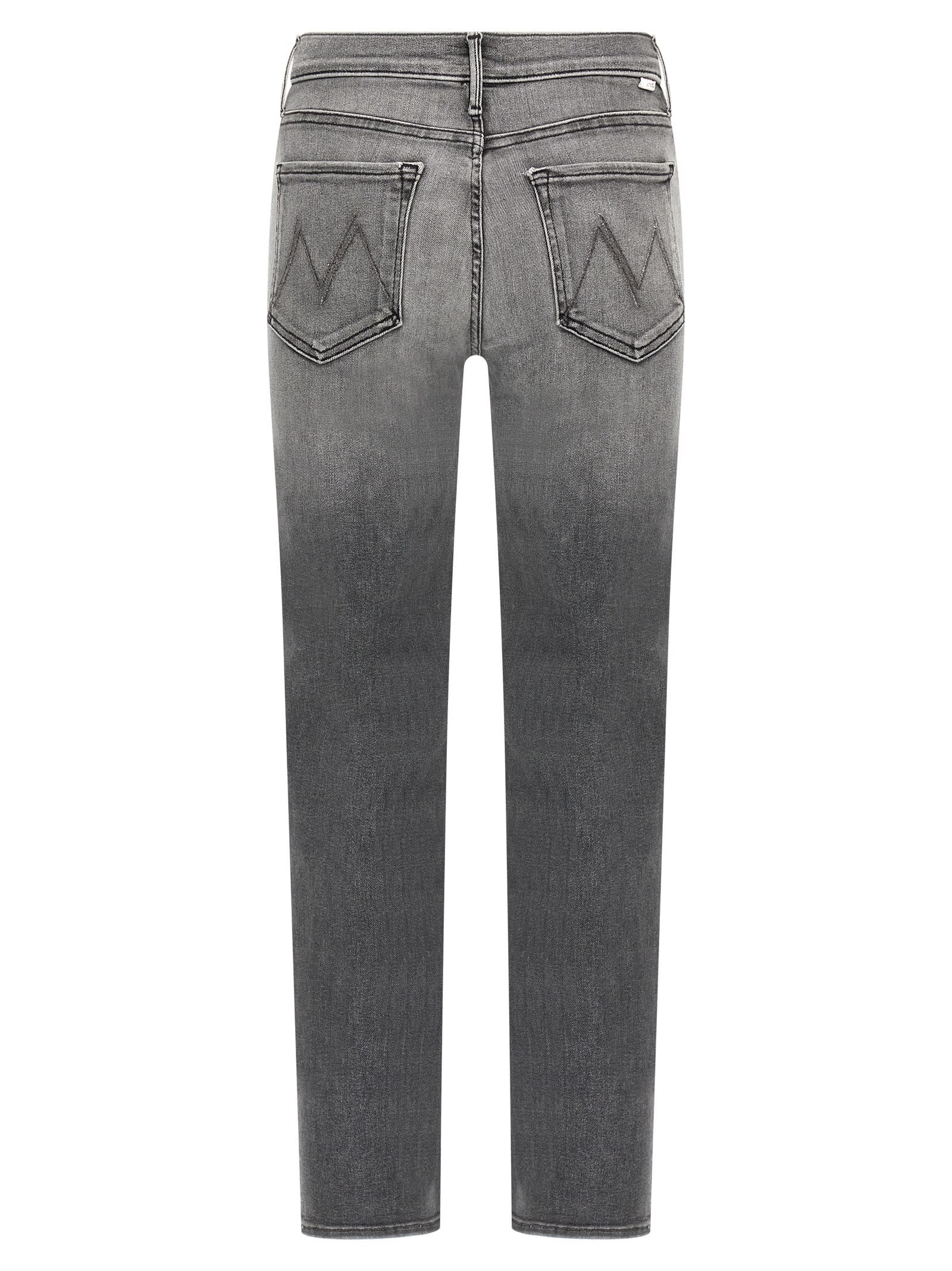 Mother The Pixie Mid Rise Dazzler Ankle Jeans In Gray