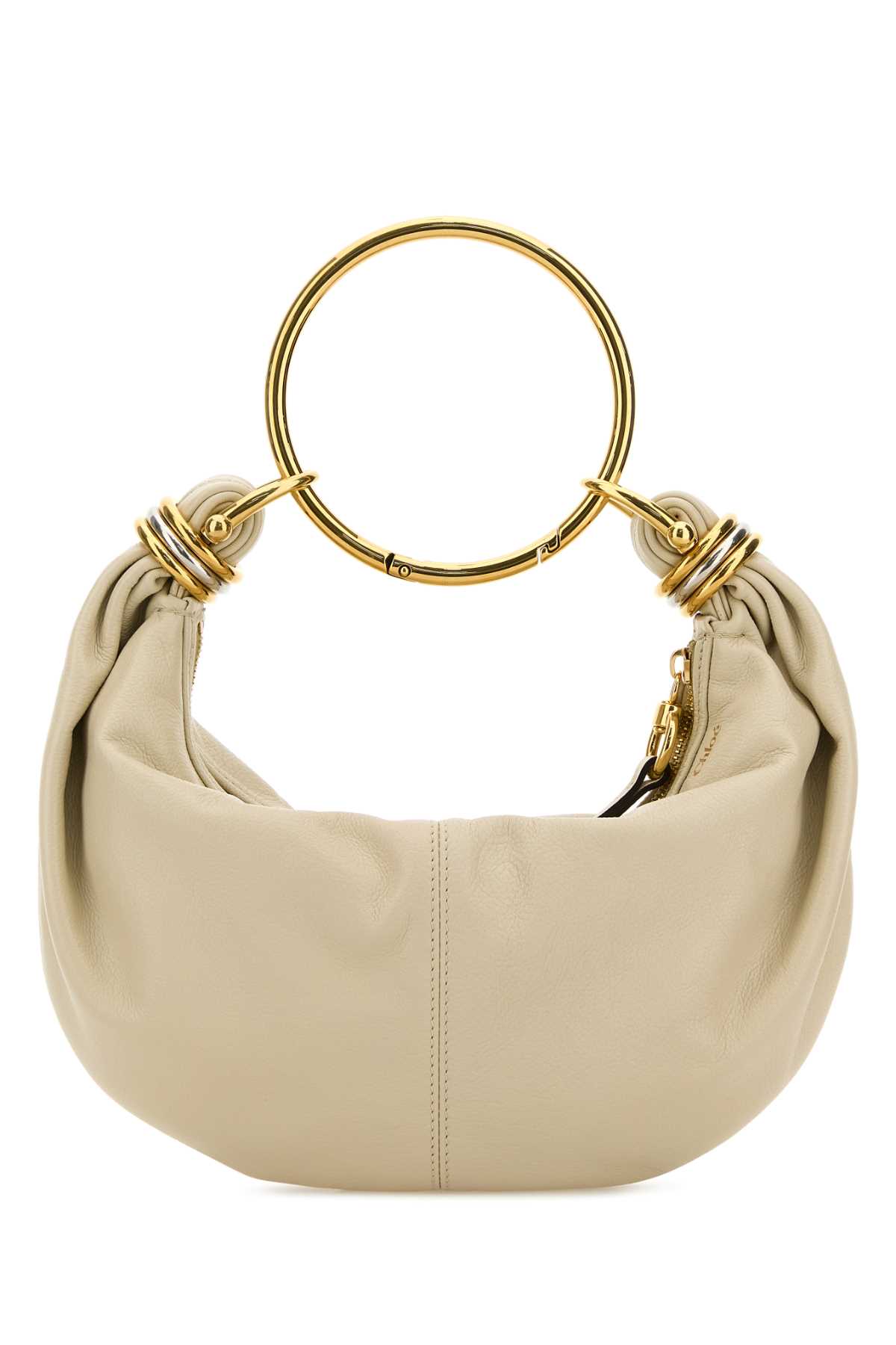 Shop Chloé Ivory Leather Bracelet Handbag In Vegetalbeige