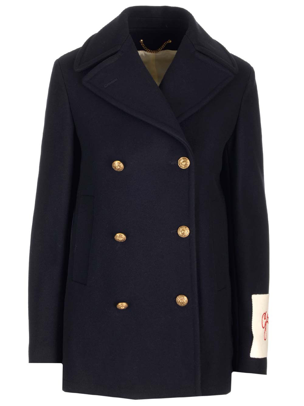 Golden Goose Blue Peacoat With Heraldic Buttons