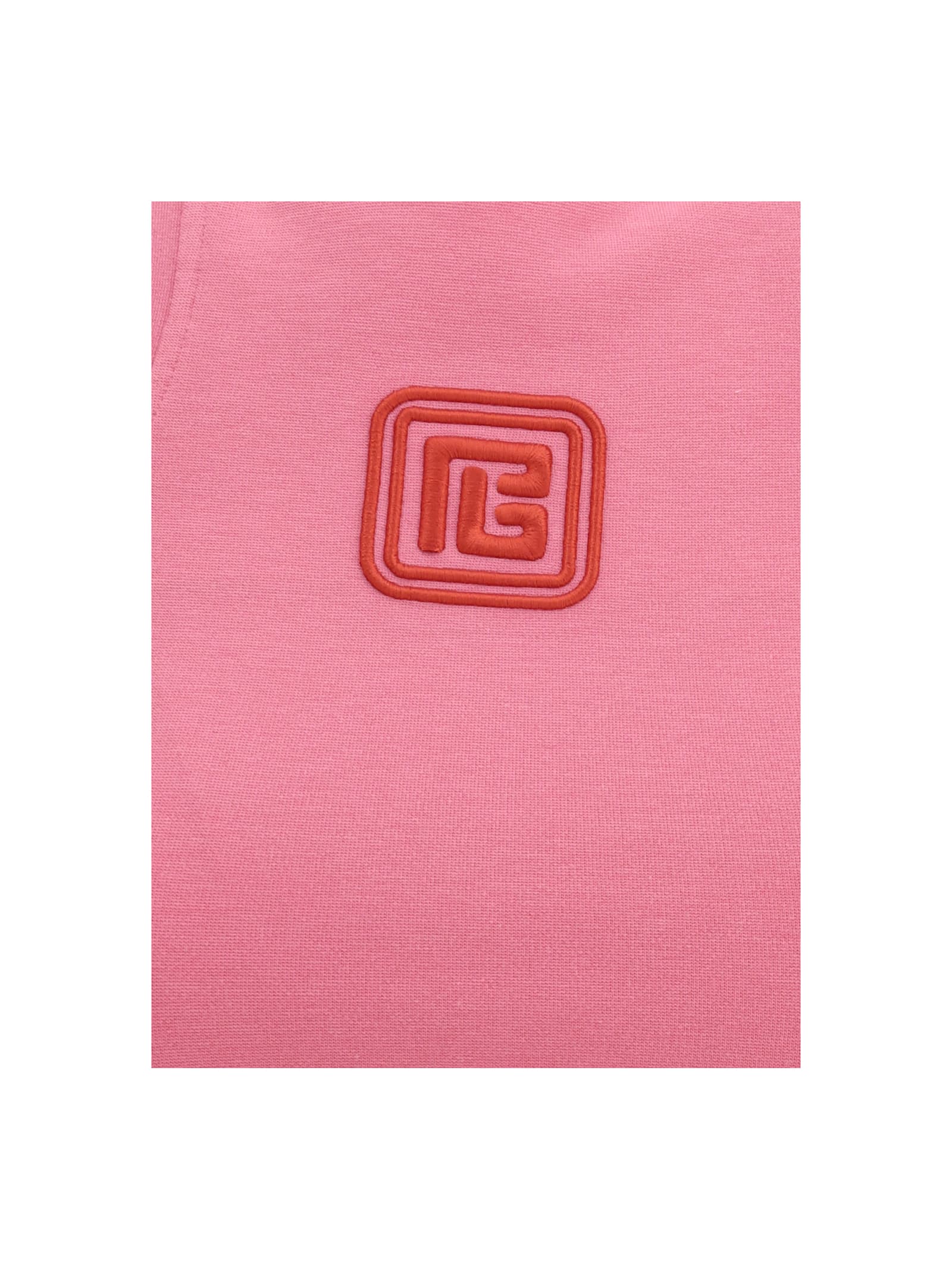 Balmain Cropped Tank Top In Fuchsia/rouge