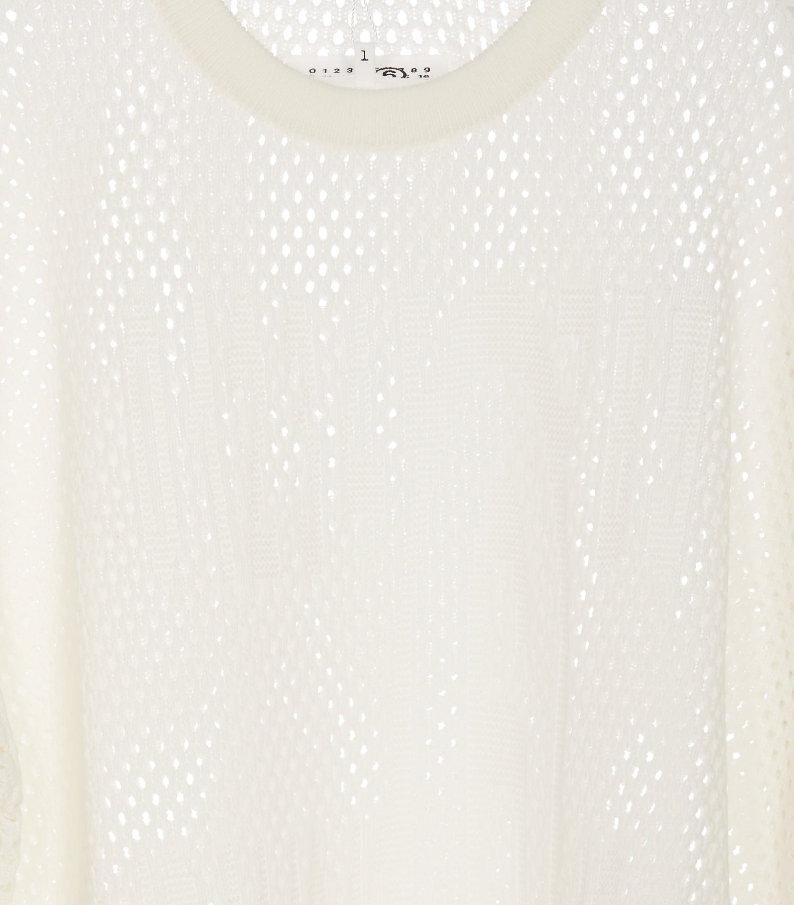 Mm6 Maison Margiela Net Long Sweater In White