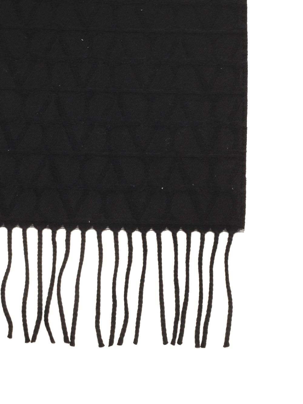 Shop Valentino Toile Iconographe Wool Scarf In Black