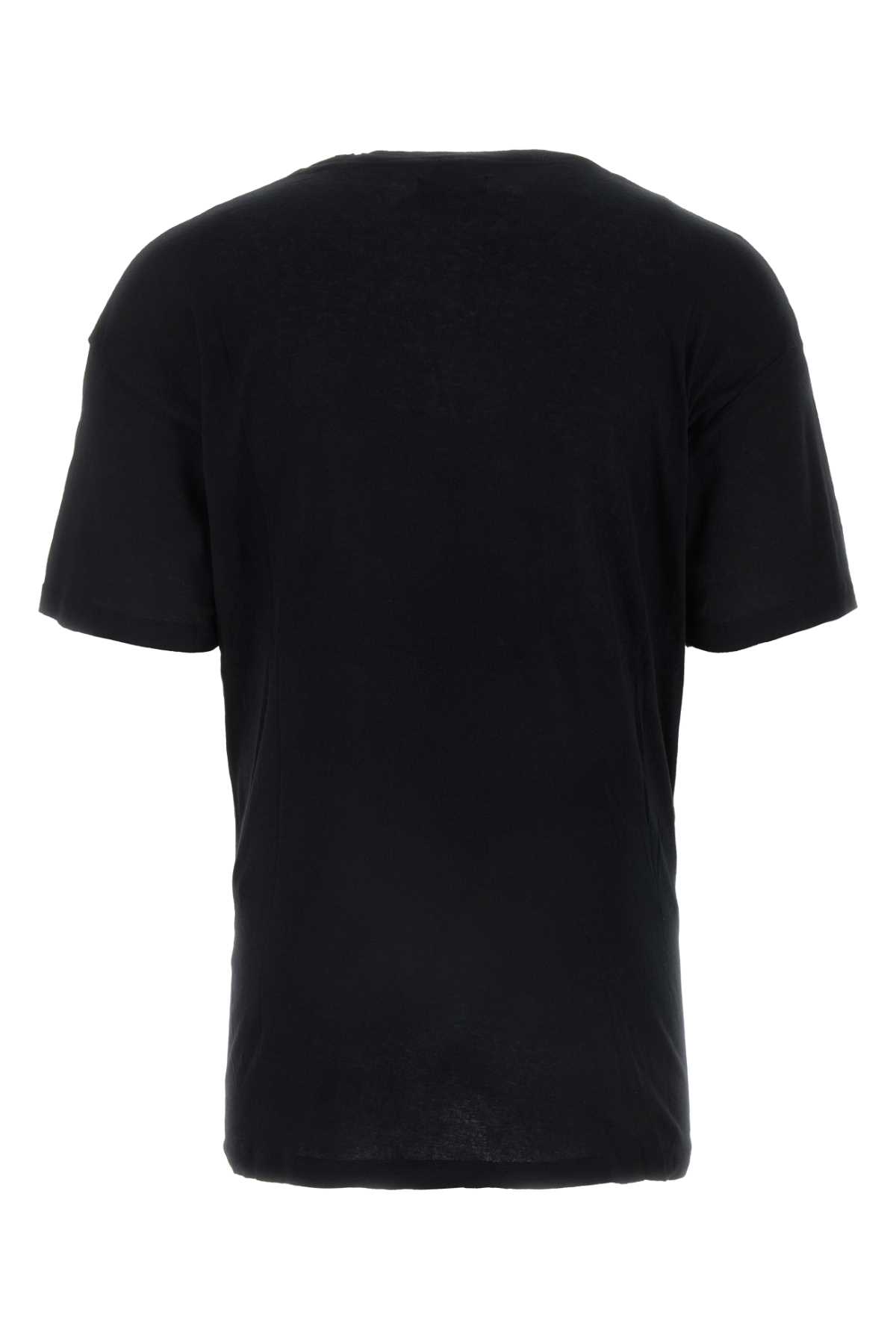 Shop Erl Black Cotton T-shirt In Fadedblack