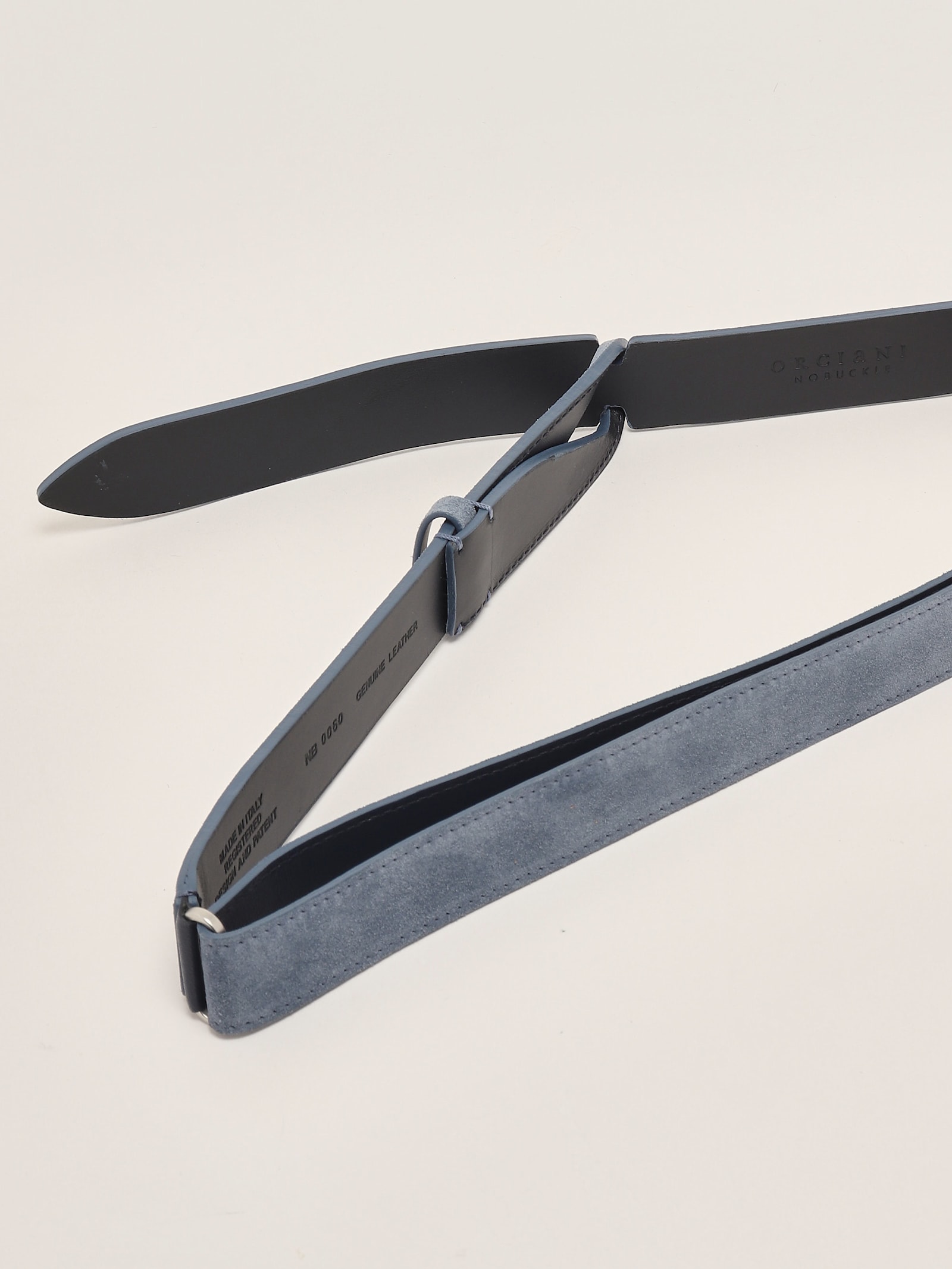 Orciani Cintura Nobukle Belt In Blue