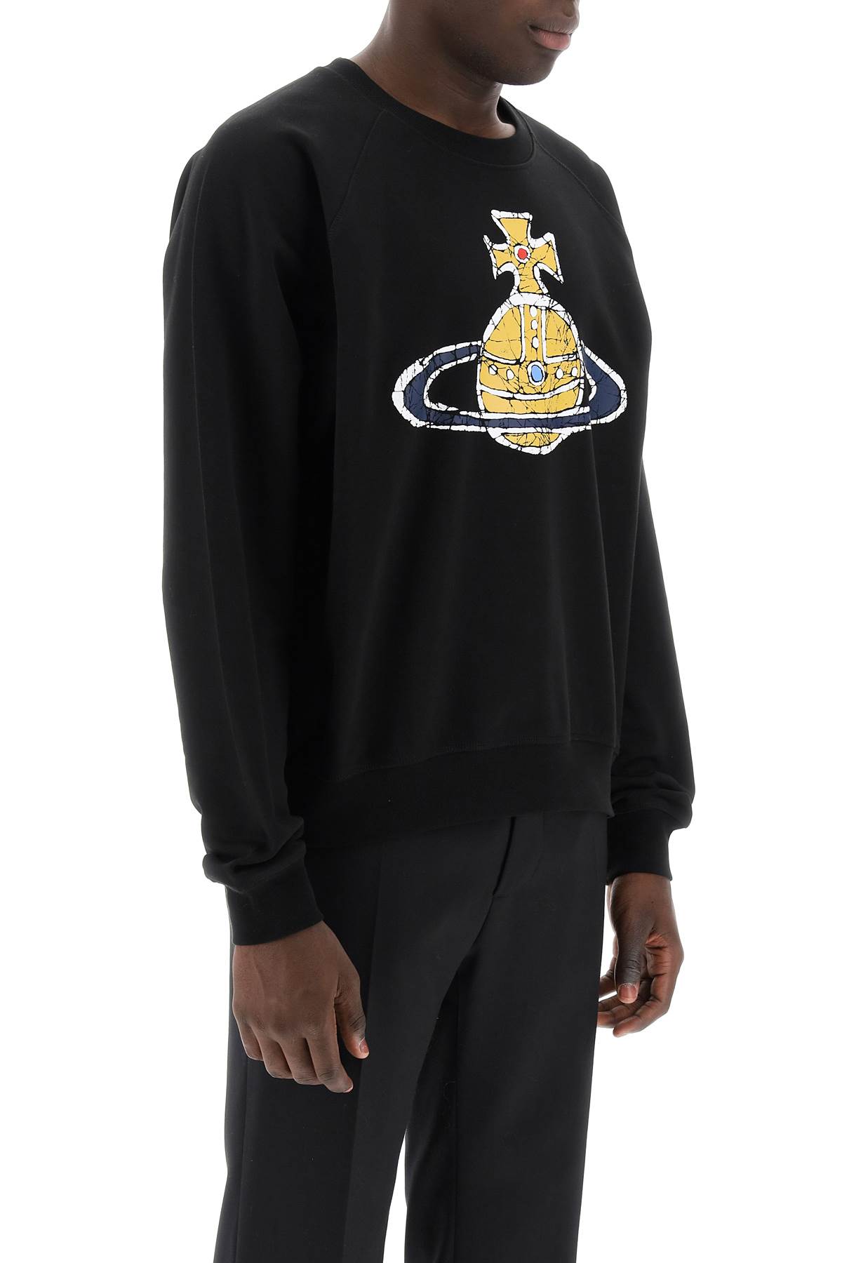 Shop Vivienne Westwood Time Machine Raglan Sweatshirt In Black