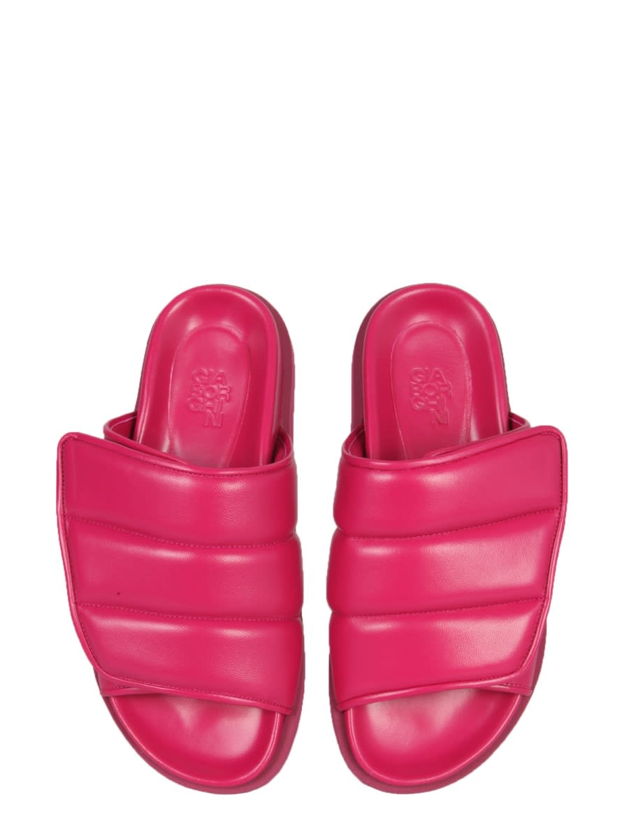 Shop Gia Borghini Gia 3 Puffy Sandals In Fuchsia