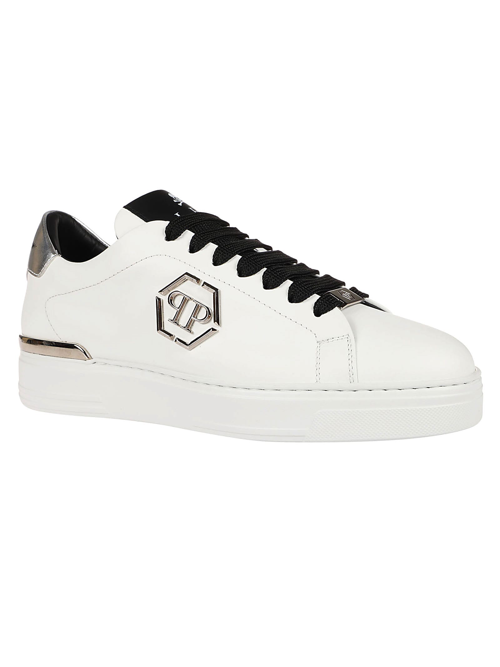 Shop Philipp Plein Hexagon Low Top Sneakers In Black