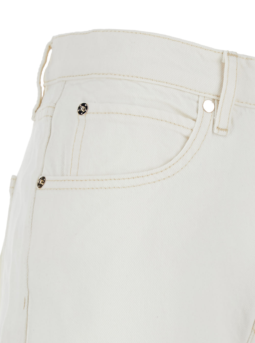 Frame High-waisted Barrel Jeans For In White