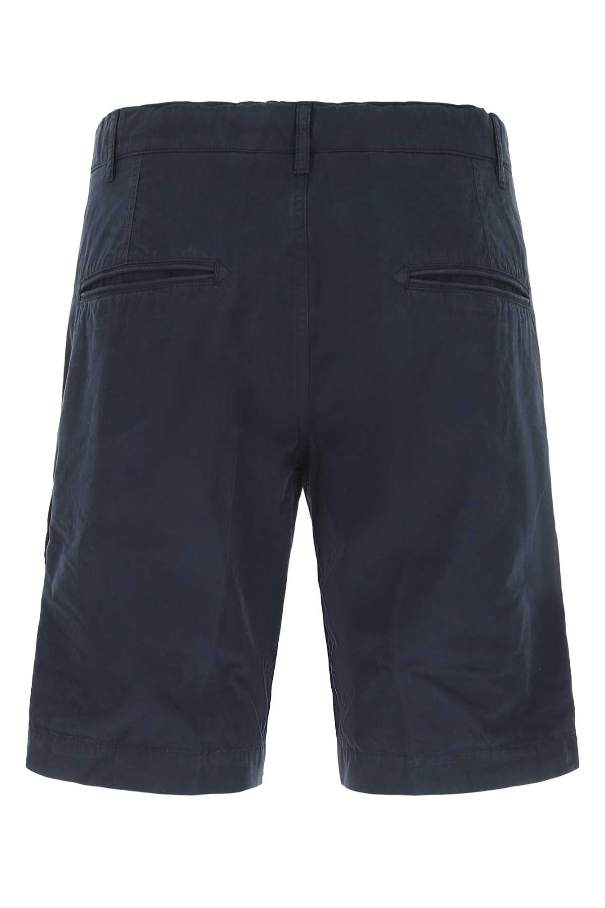 Shop Aspesi Blue Cotton Bermuda Shorts In 85096