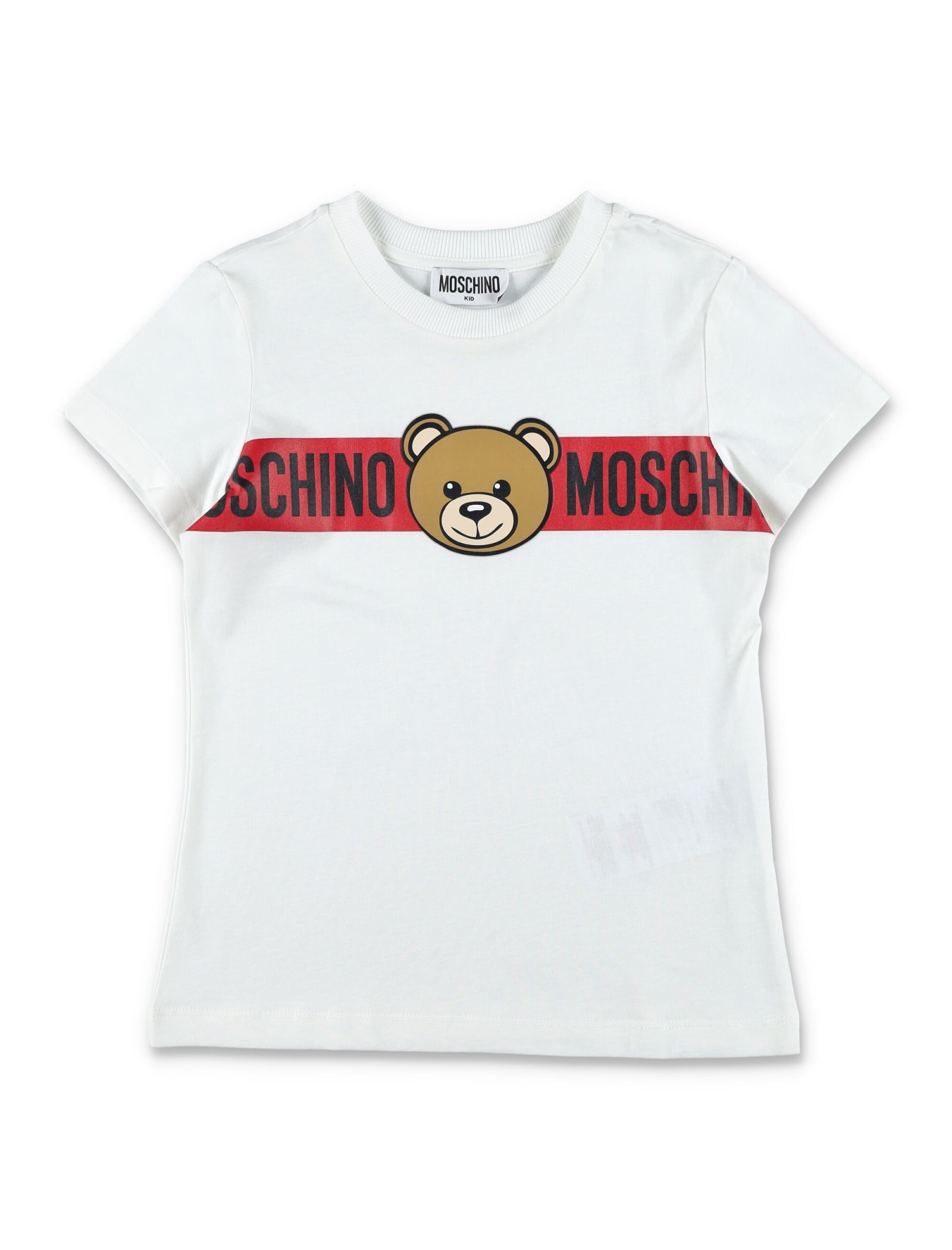 Shop Moschino Tee Bear Logo In White
