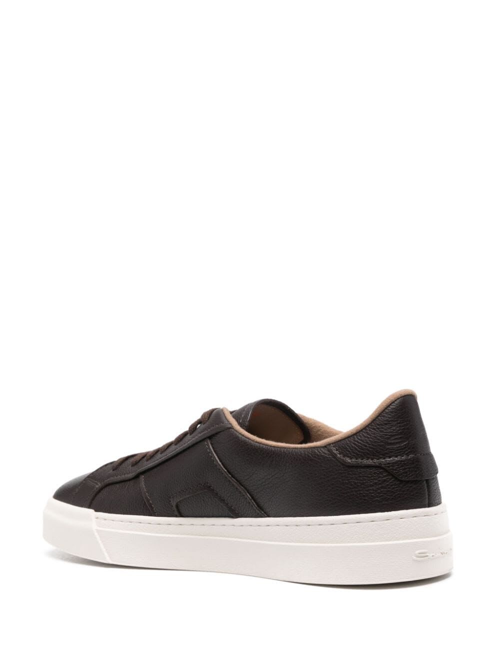 Shop Santoni Dbs Sneakers In Dark Brown