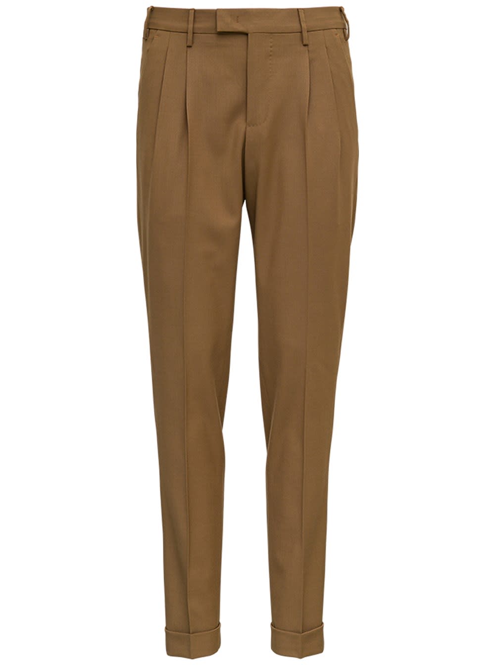 PT01 Batavia Pants In Brown Wool Blend