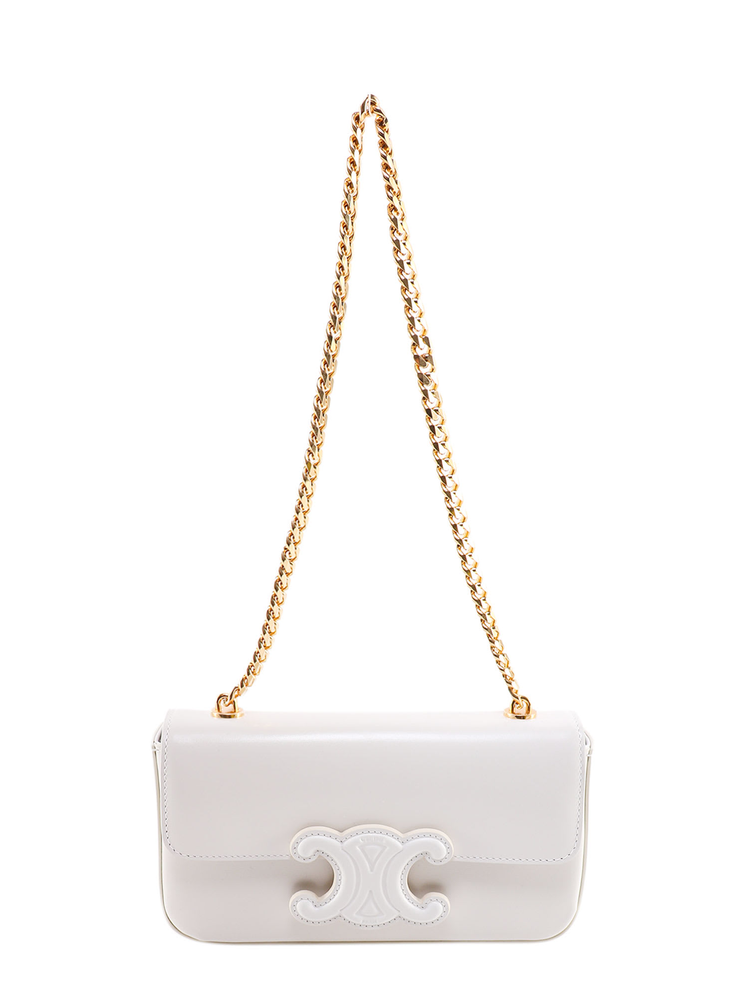 【VIP価格】Celine CUIR TRIOMPHE SHOULDER BAG Celine Cuir Triomphe Shoulder Bag In White | ModeSens