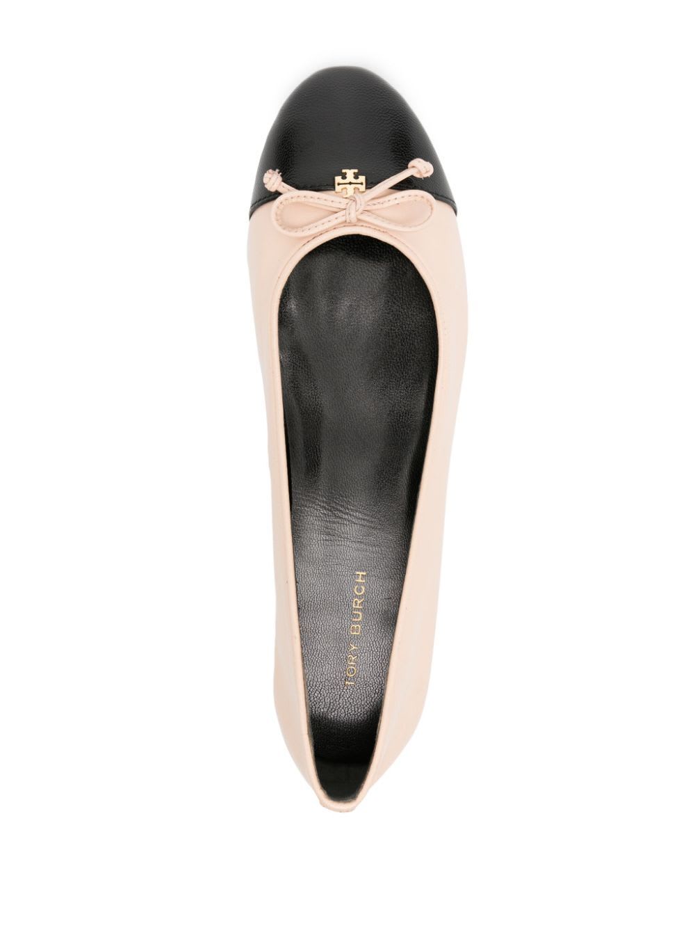 Shop Tory Burch Cap-toe Ballet In Rose Pink Perfect Black