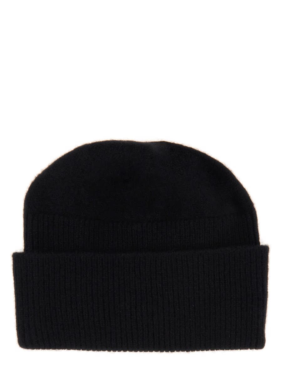 Shop Patou Beanie Hat With Logo In Black