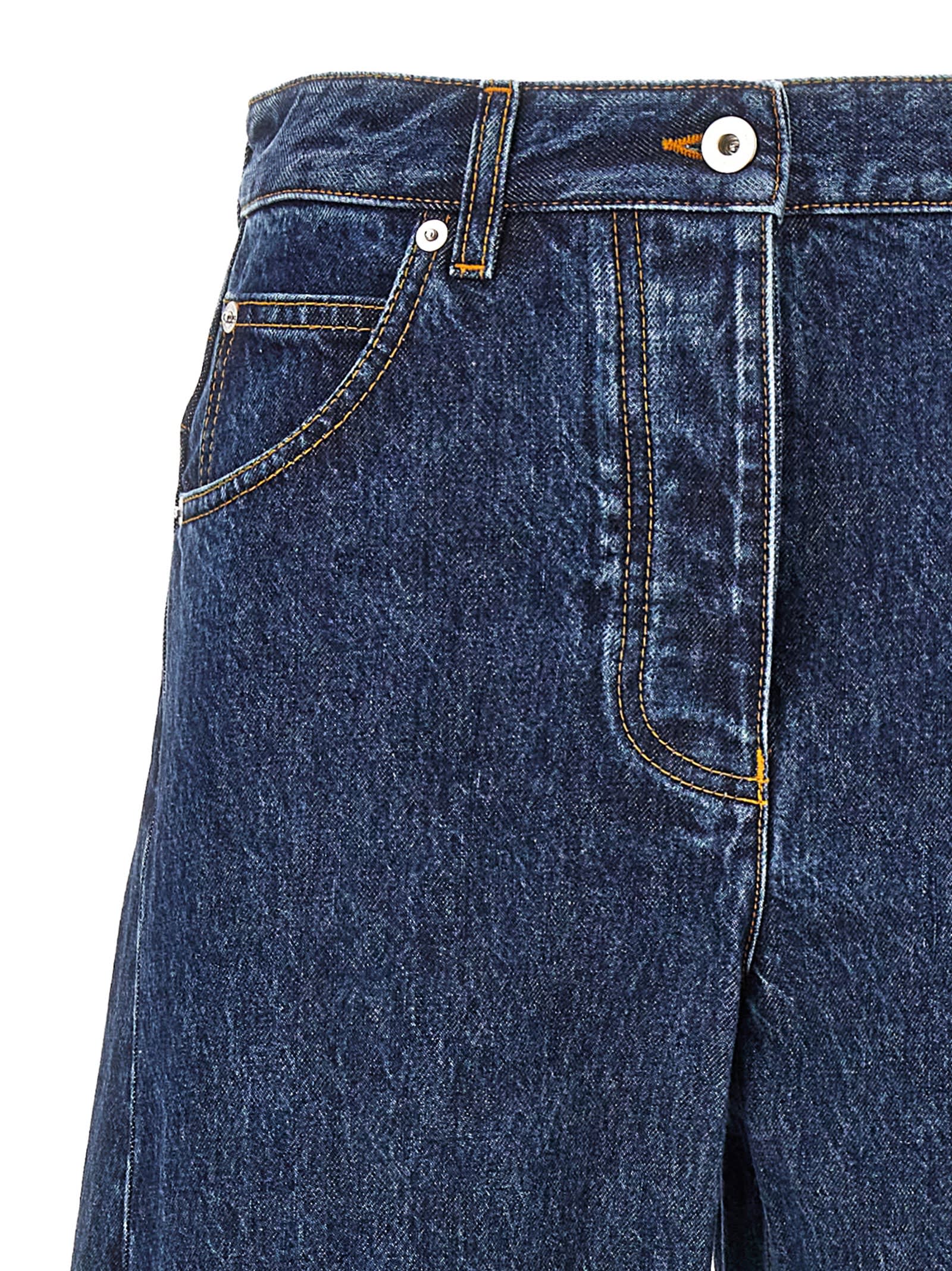 Shop Ferragamo Marmorizzato Jeans In Blue