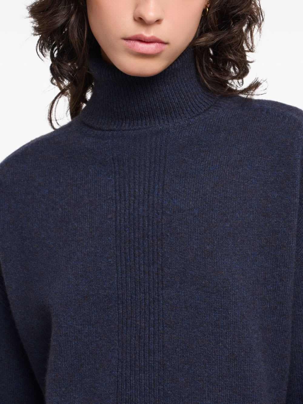 Emporio Armani Yak Wool Blend Sweater Woman In Blue