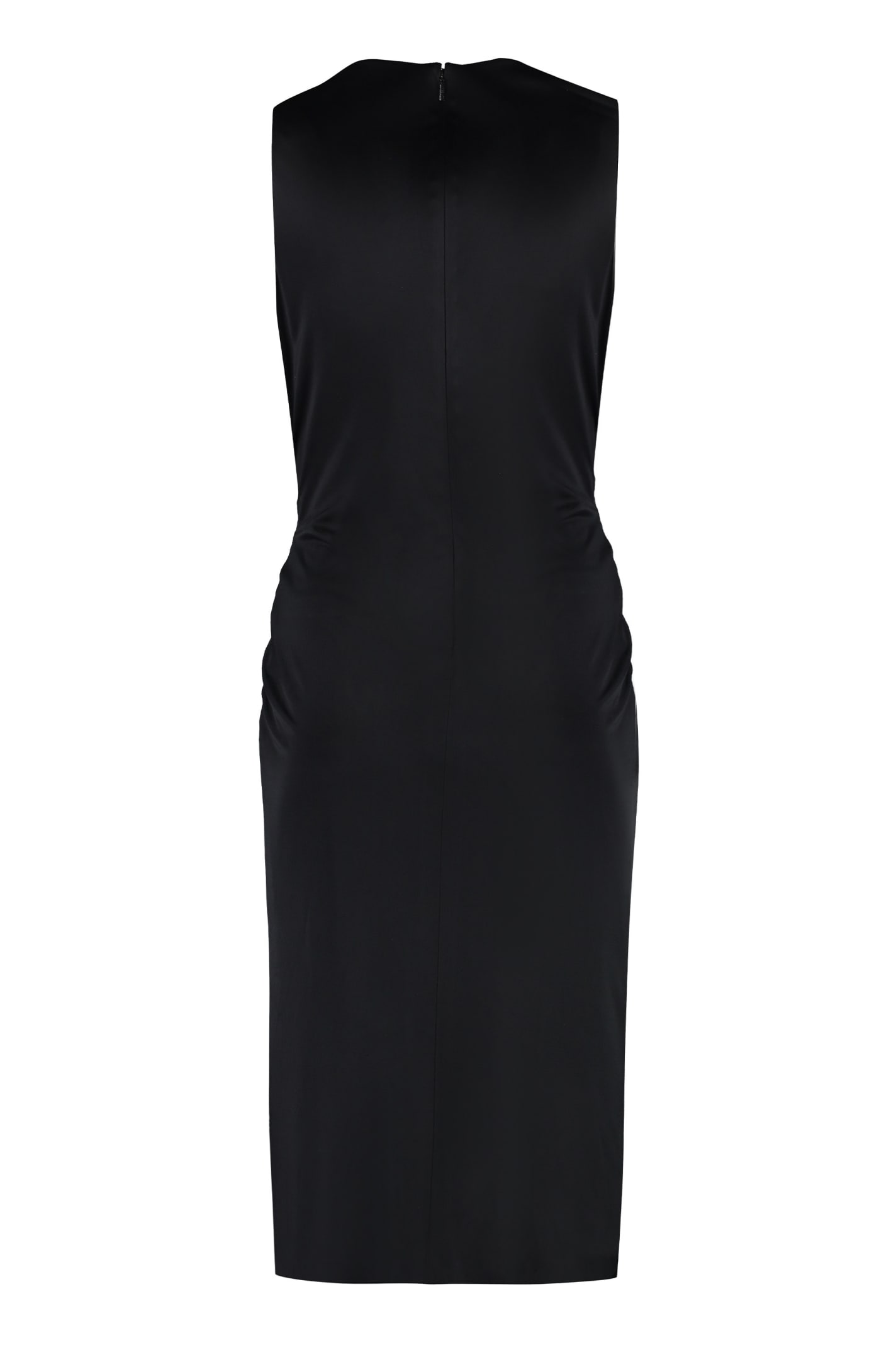 Shop Versace Jersey Dress In Black