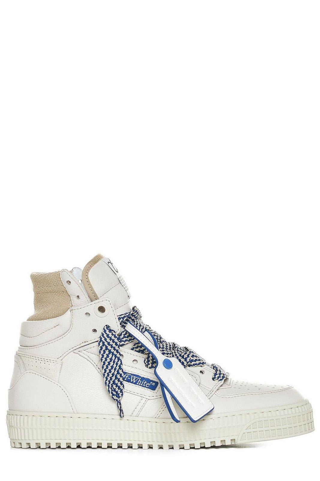 Shop Off-white 3.0 Off-court Lace-up Sneakers In Cream/navy