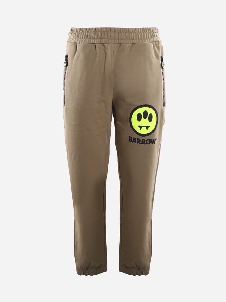 Barrow Cotton Trousers With Contrasting Holographic Logo