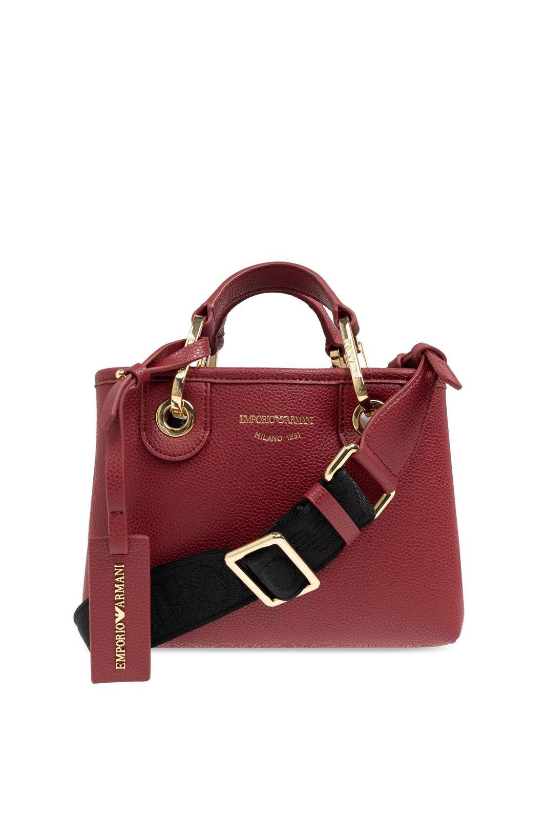 Shop Emporio Armani Bag Type Shopper In Bordeaux