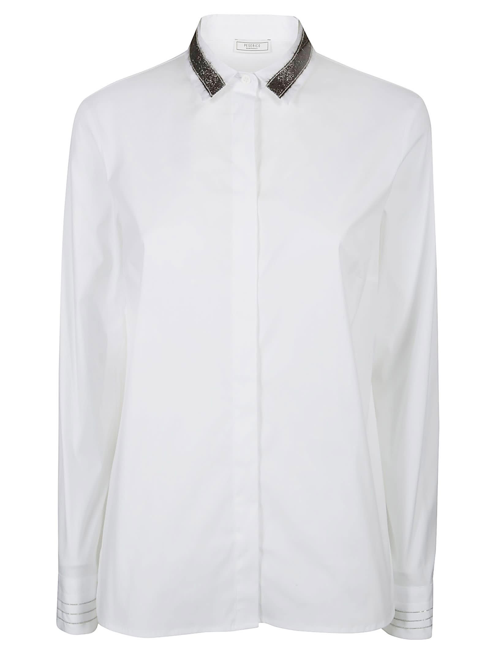 White Stretch-cotton Shirt