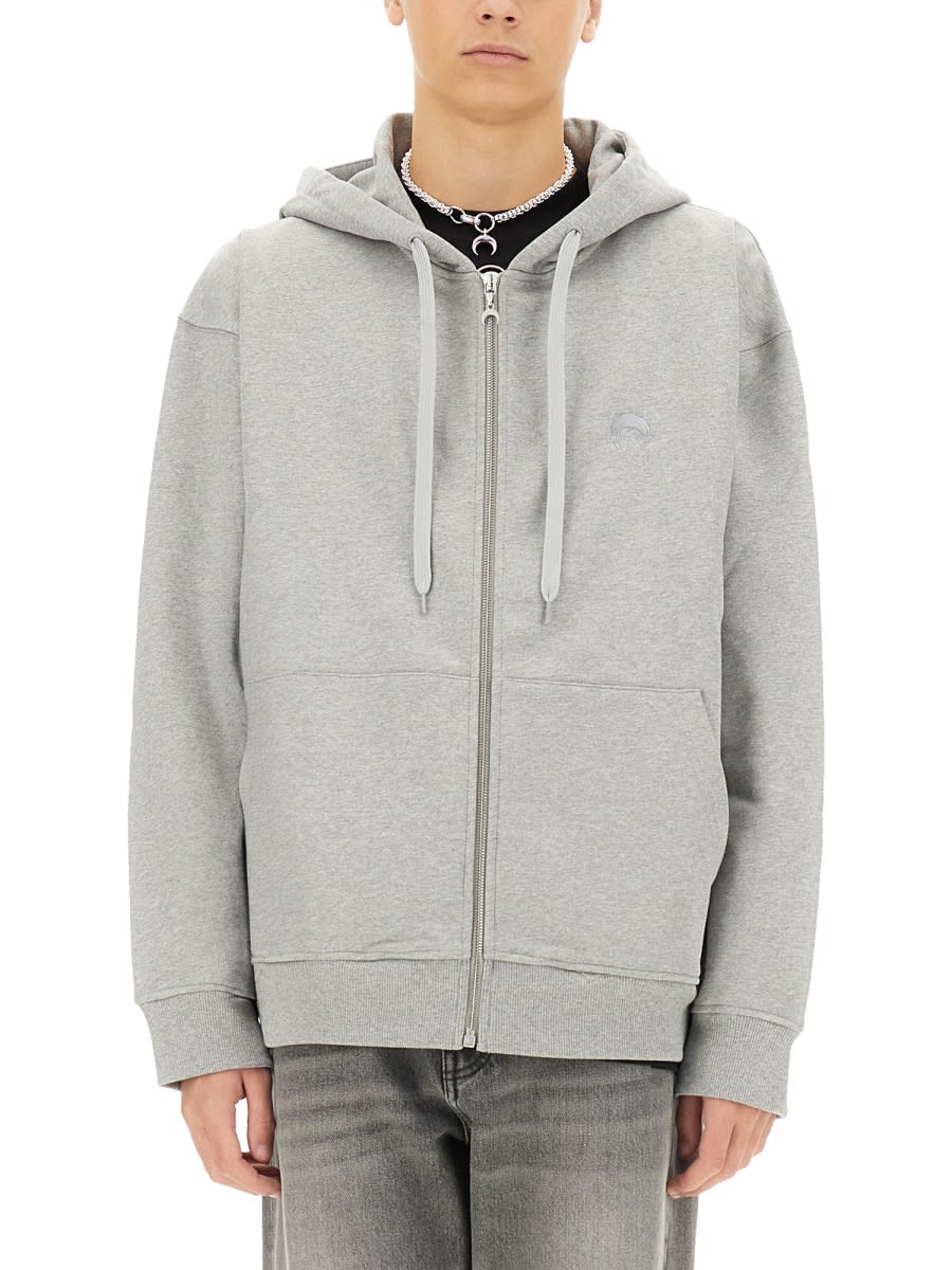 Marine Serre Hoodie In Grey