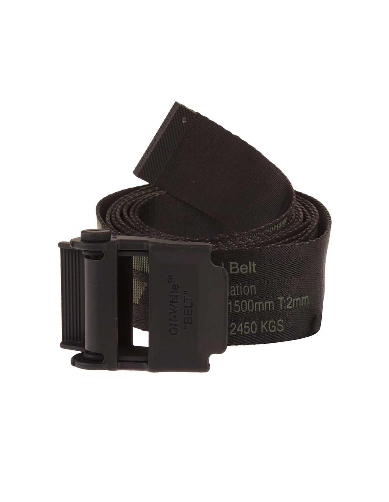 Off-White Green And Black Man 2.0 Industrial Belt