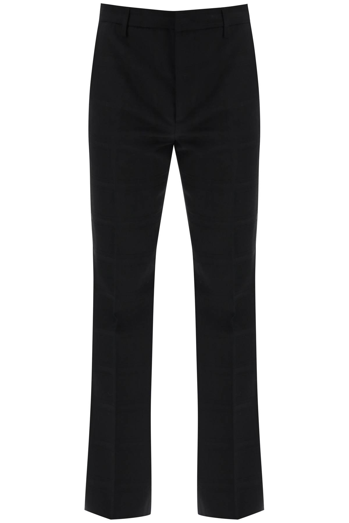Shop Etro Flared Pants In Virgin Wool In Black (black)