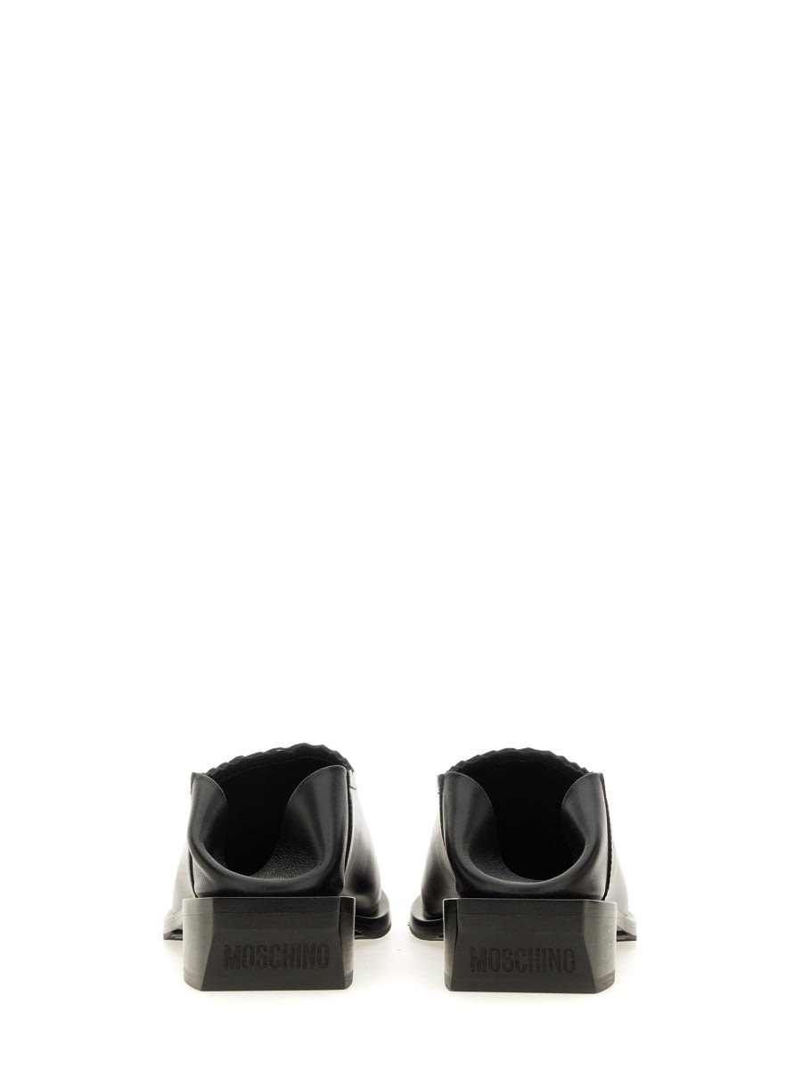Moschino Couture Shootie Cuban Heel In Black