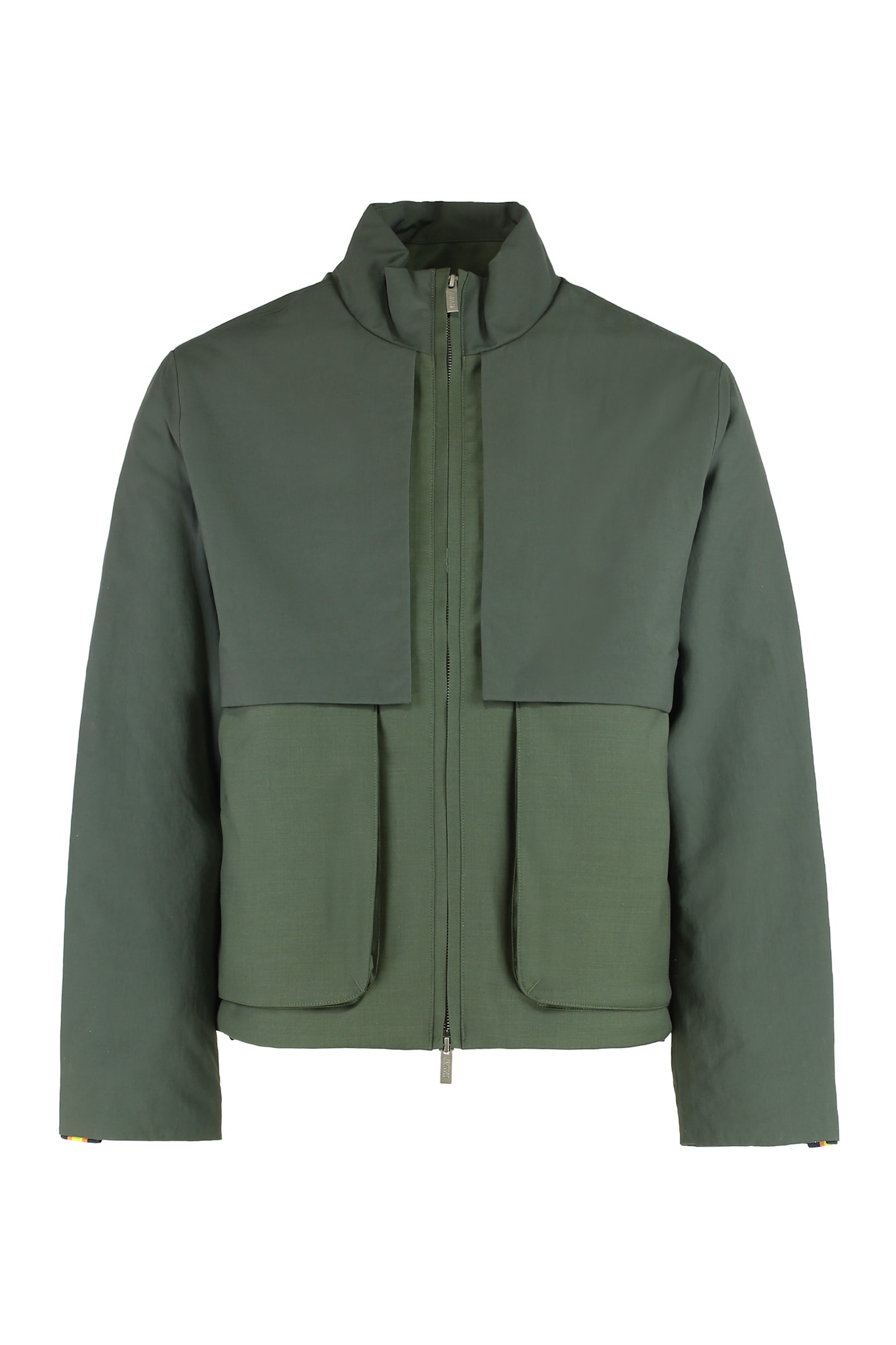 K-way X Antheo Panelled Wool Jacket In Green