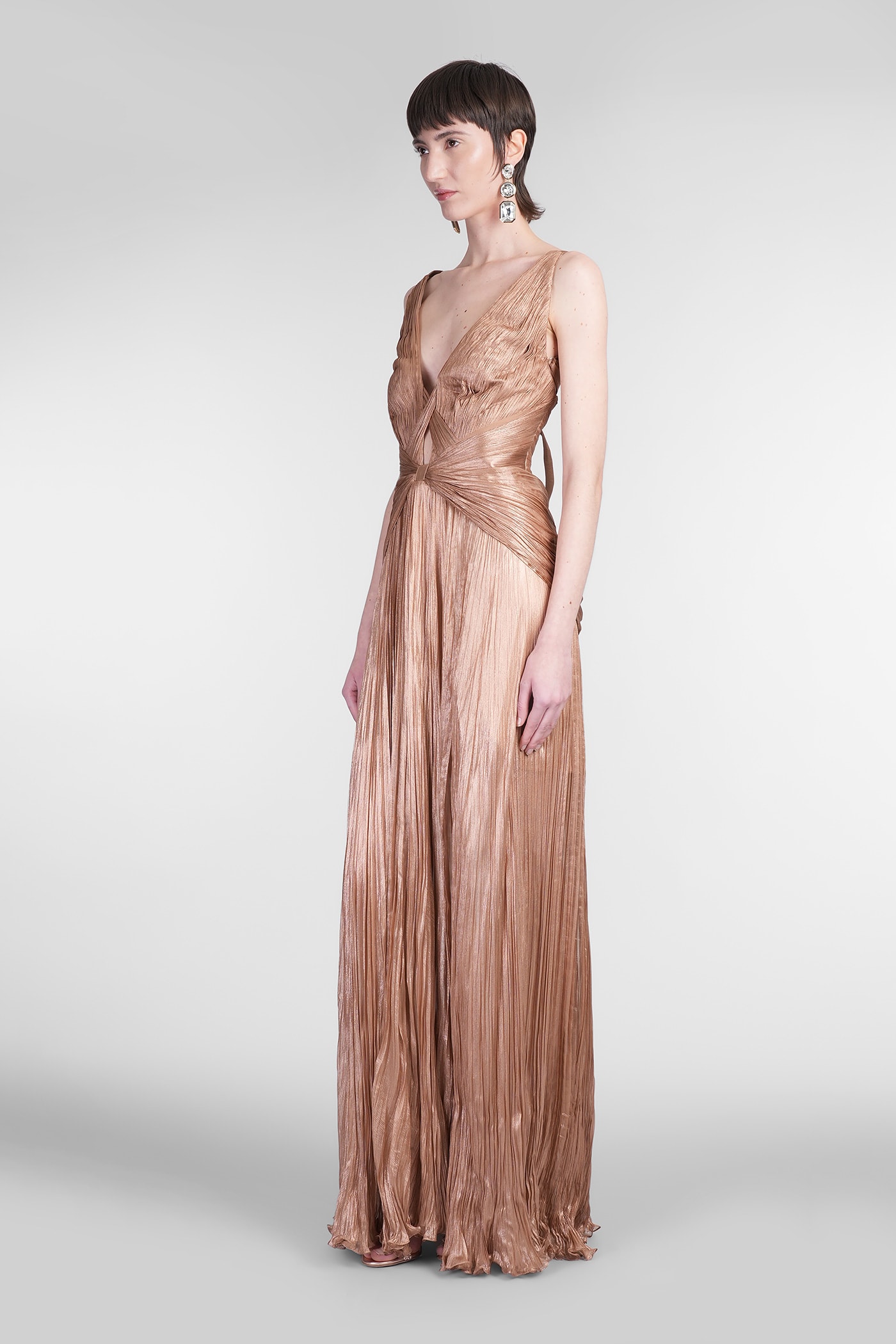 Iris Serban Letita In Brown Silk In Brown