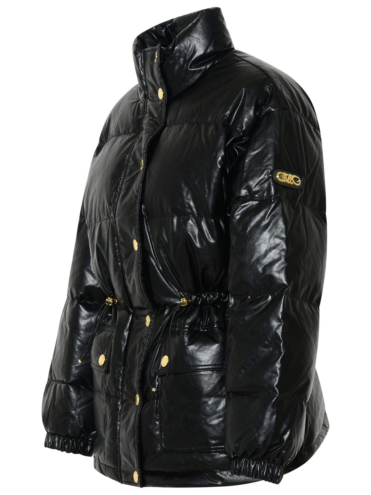 Michael Michael Kors Michael Kors Black Polyurethane Jacket In Black
