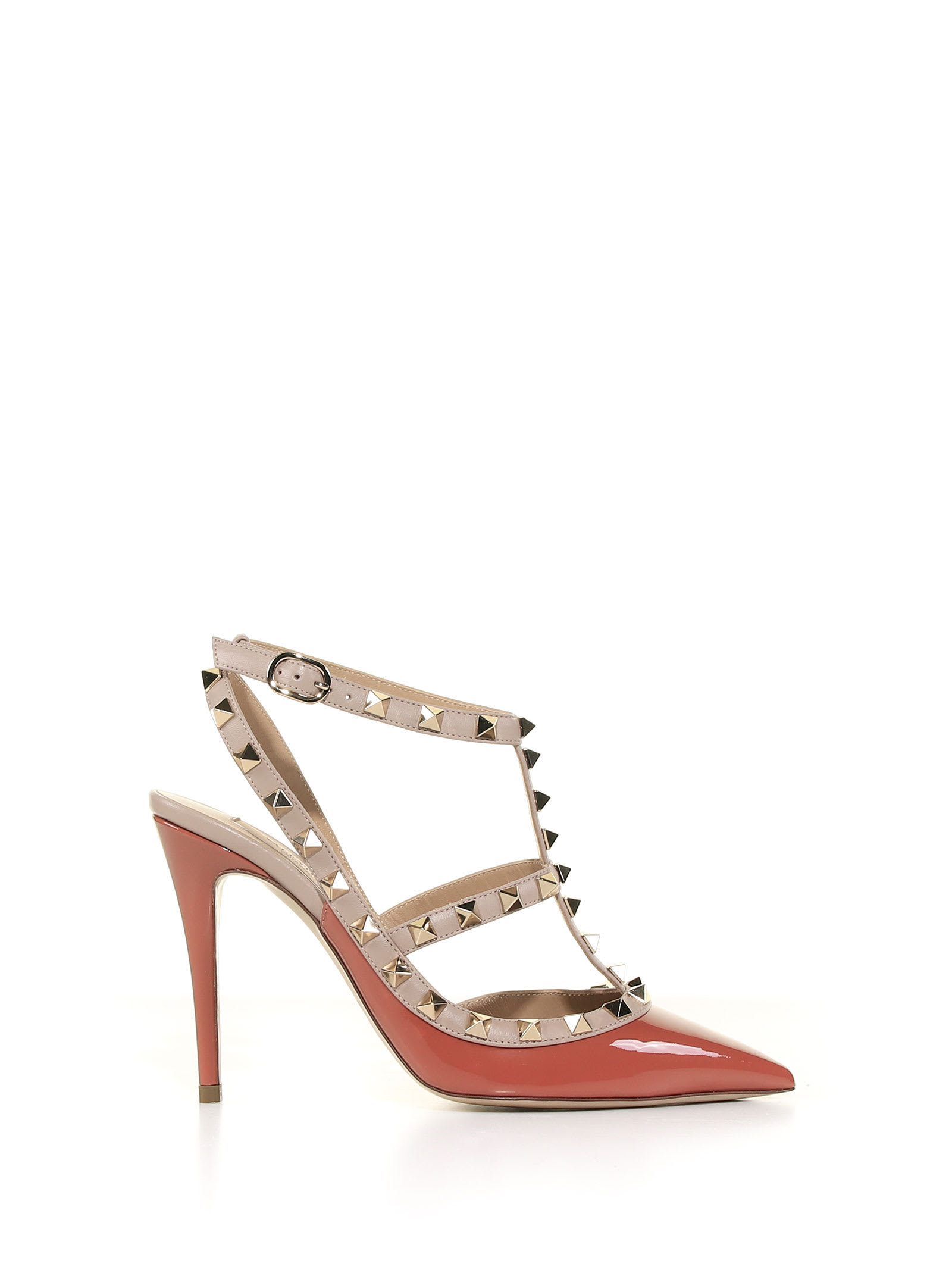 Valentino Rockstud Decolletè In Two-tone Leather
