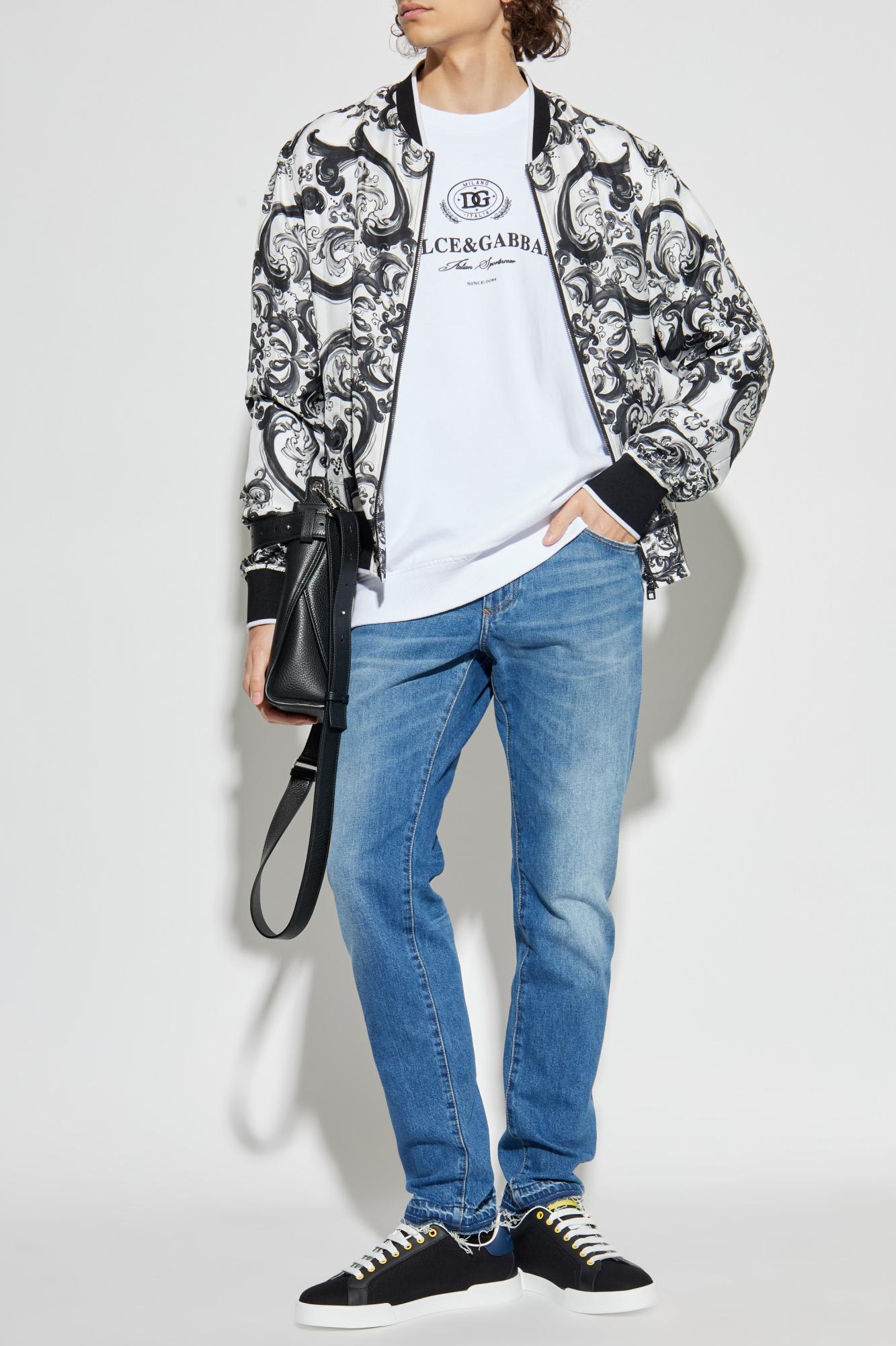 Dolce & Gabbana Slim Jeans In Multi