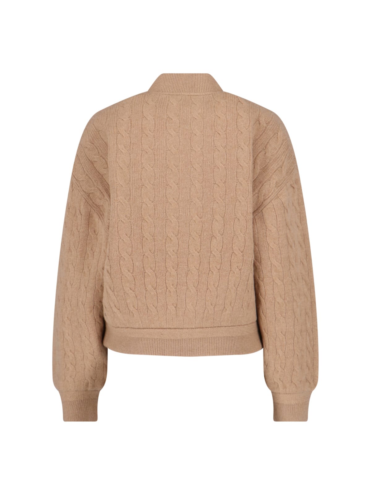 Polo Ralph Lauren Wool And Cashmere Bomber Jacket In Brown