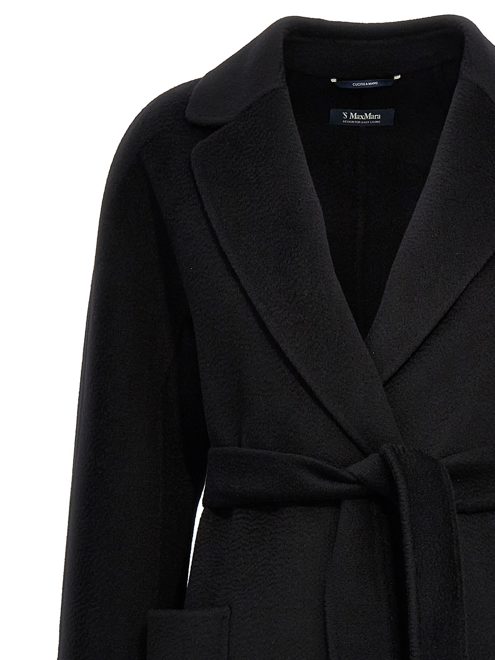 Shop 's Max Mara Amore Coat In Black