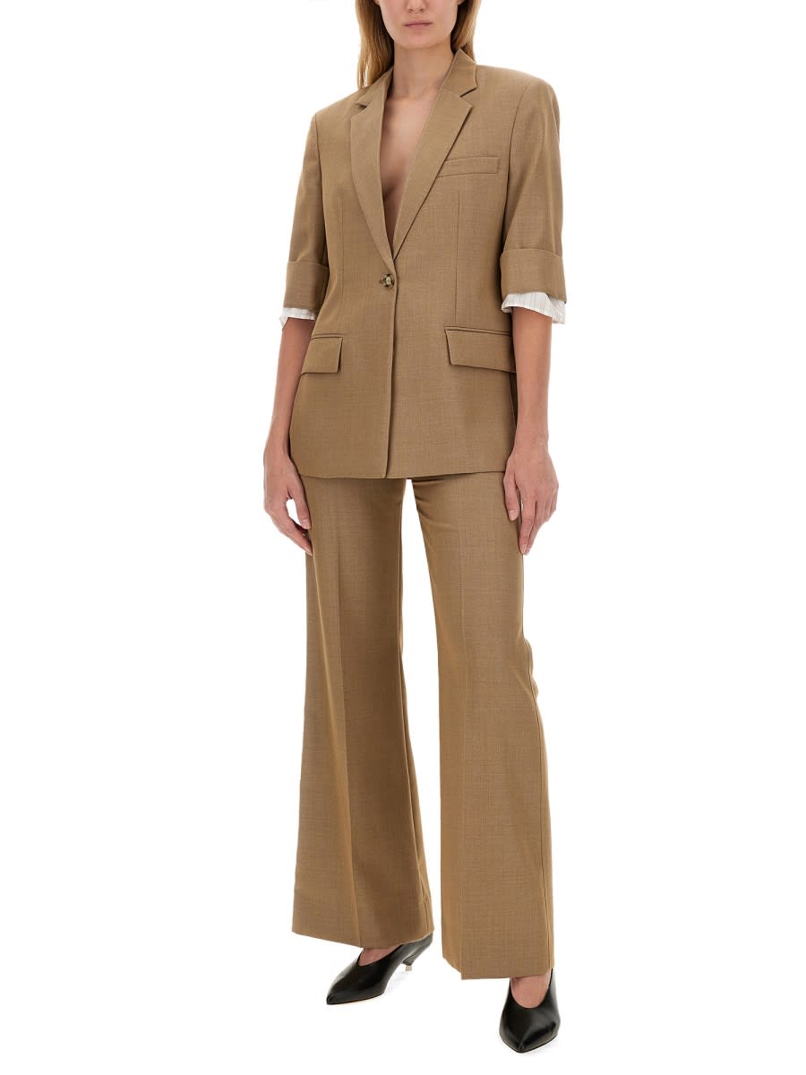 Shop Victoria Beckham Single-breasted Jacket In Beige