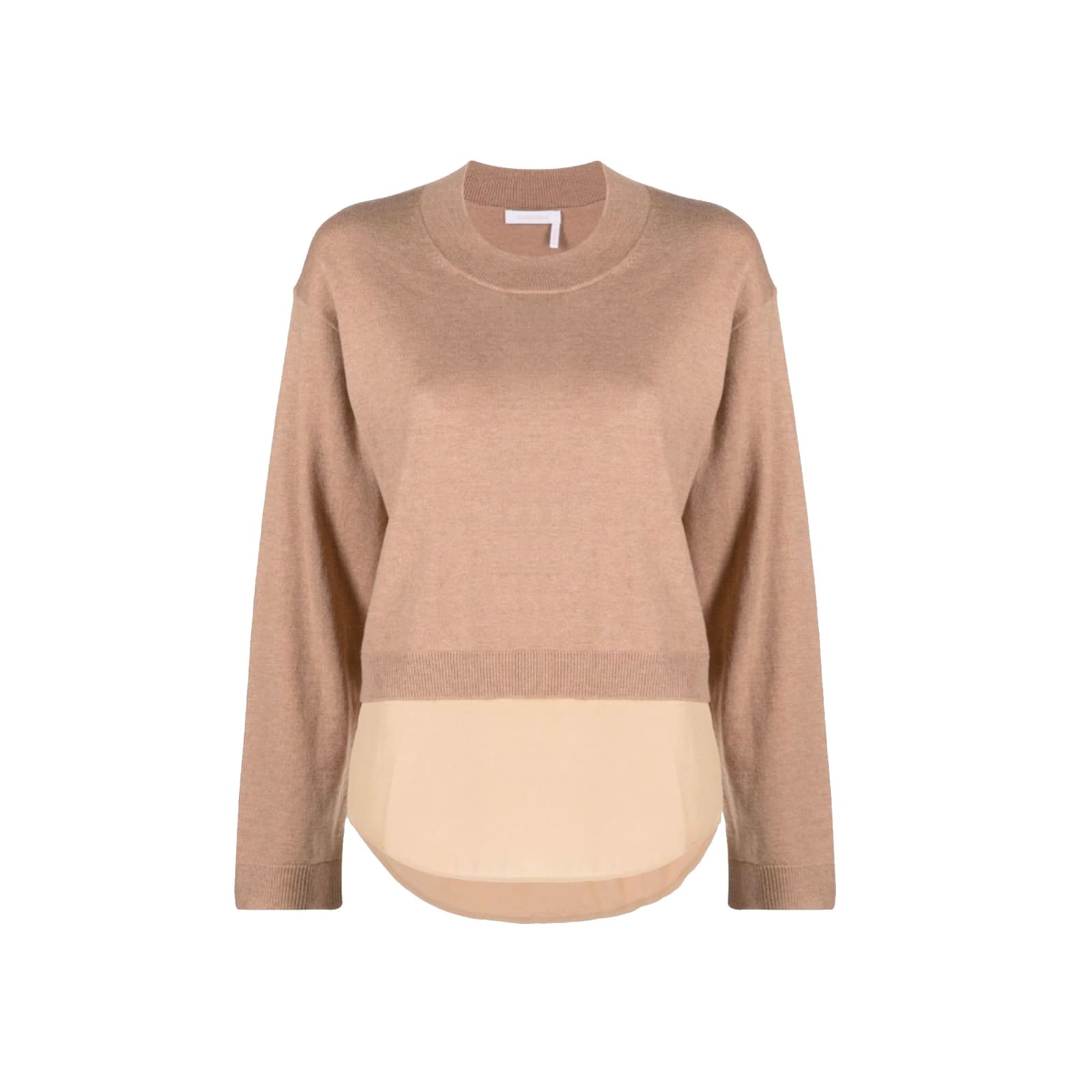 Shop See By Chloé Cotton And Wool Sweater In Brown