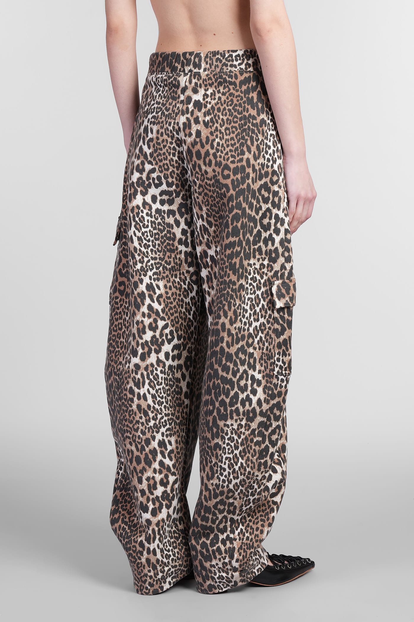 Ganni Leopard-print Trousers In Animalier