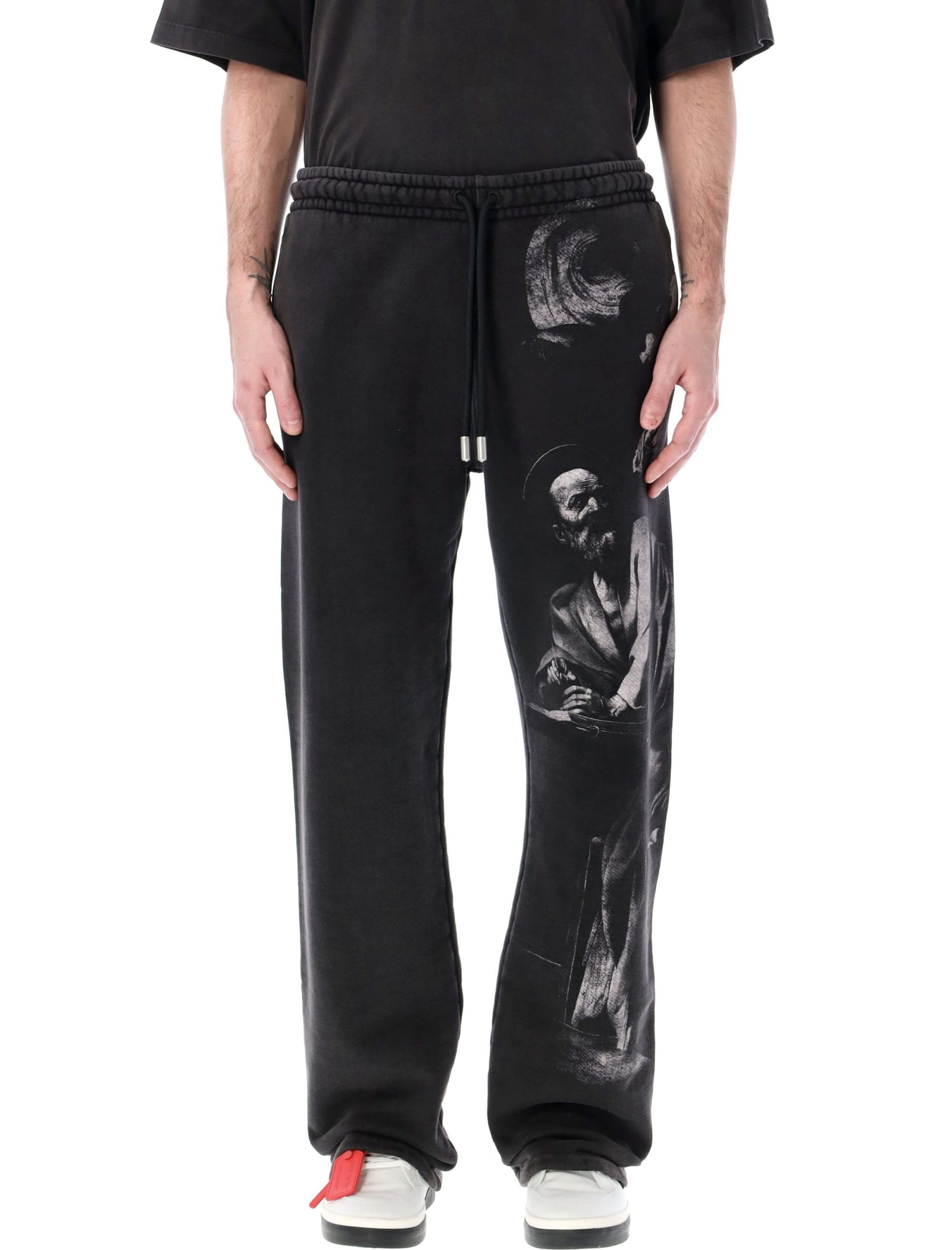 Shop Off-white S. Matthew Sweatpants In Black/grey