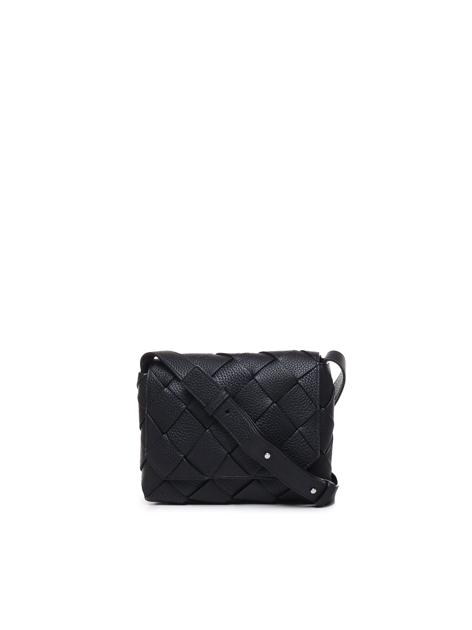 Shop Bottega Veneta Diago Bag In Calfskin In Black