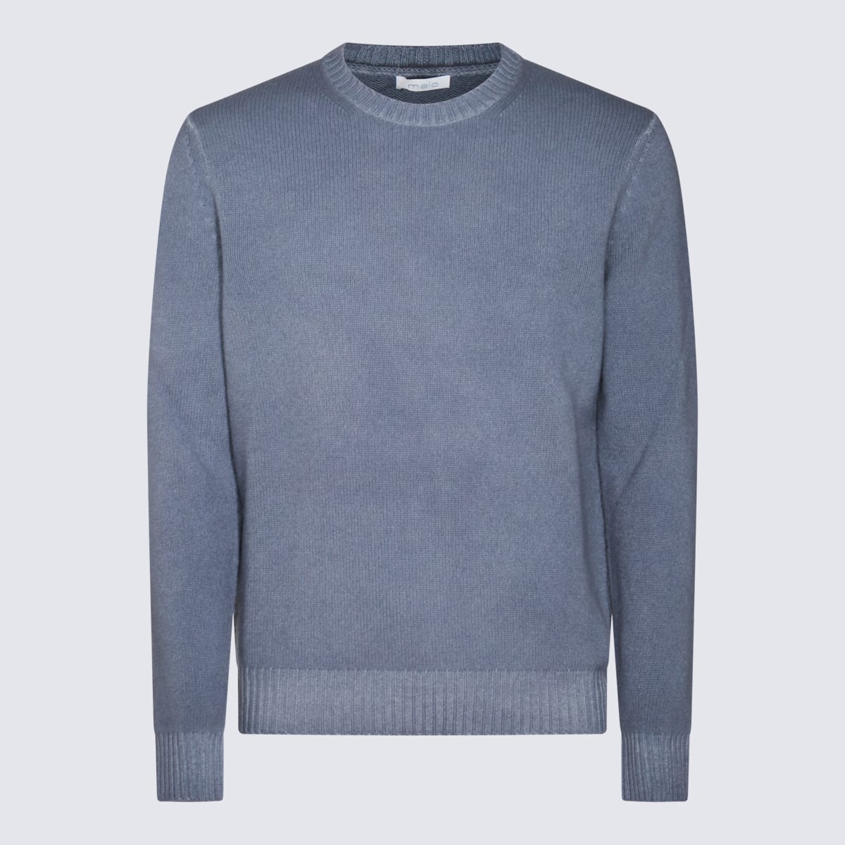 Shop Malo Grey Wool Knitwear In Light Blue