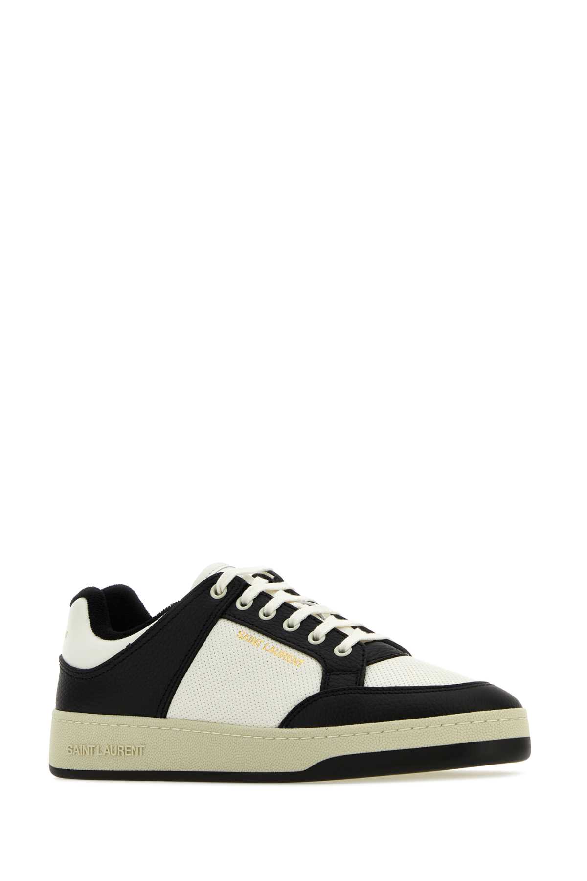 Saint Laurent Two-tone Leather Sl/61 Sneakers In Multicolor