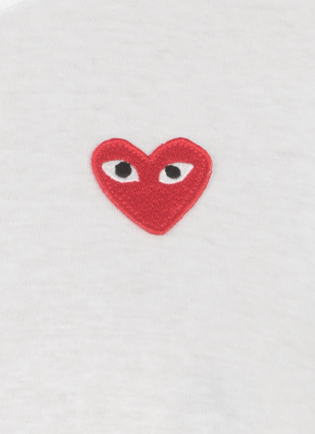 Shop Comme Des Garçons Play Heart T-shirt In White
