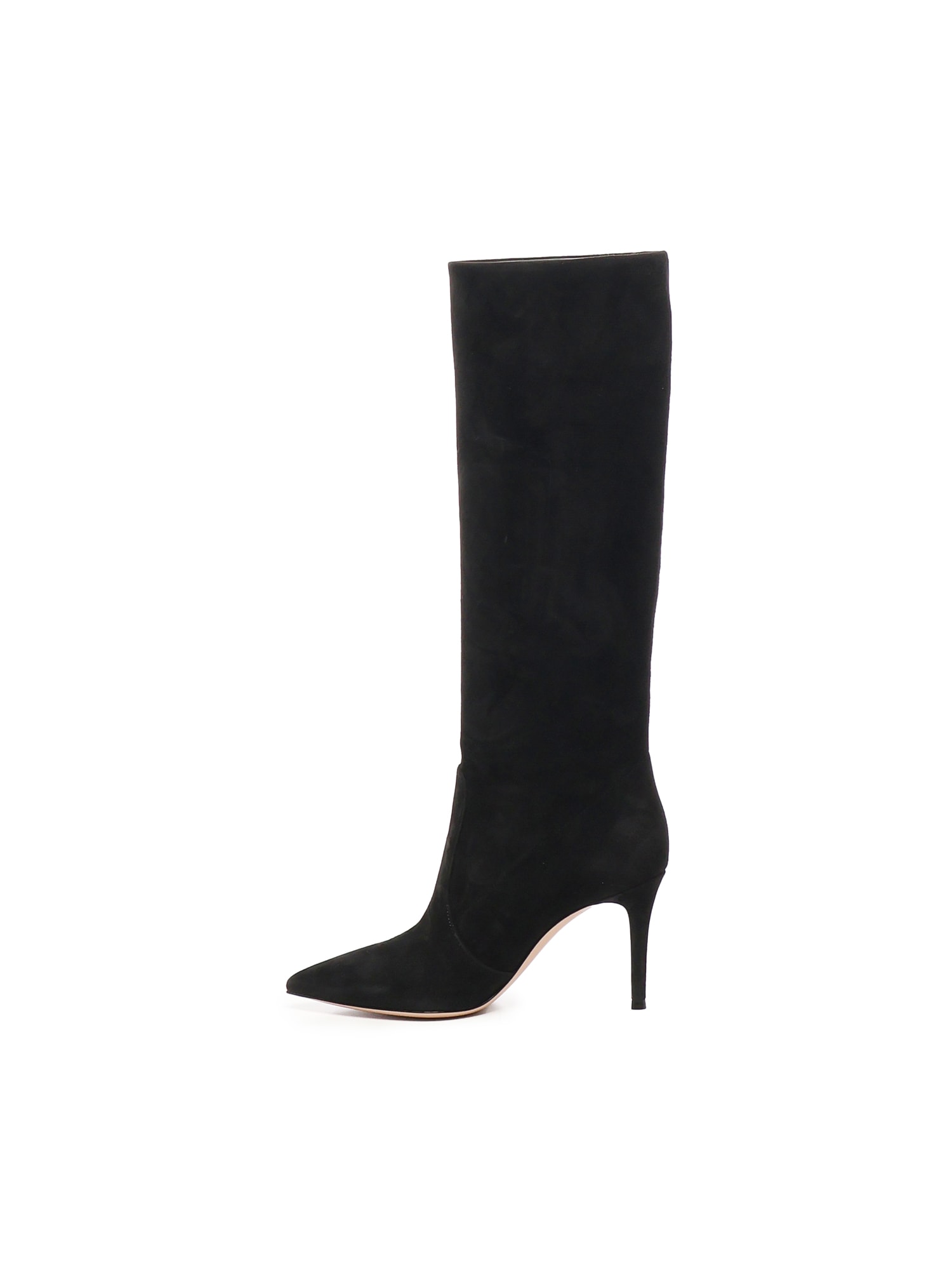 Gianvito Rossi Pointed Toe High Heeled Boots In Black