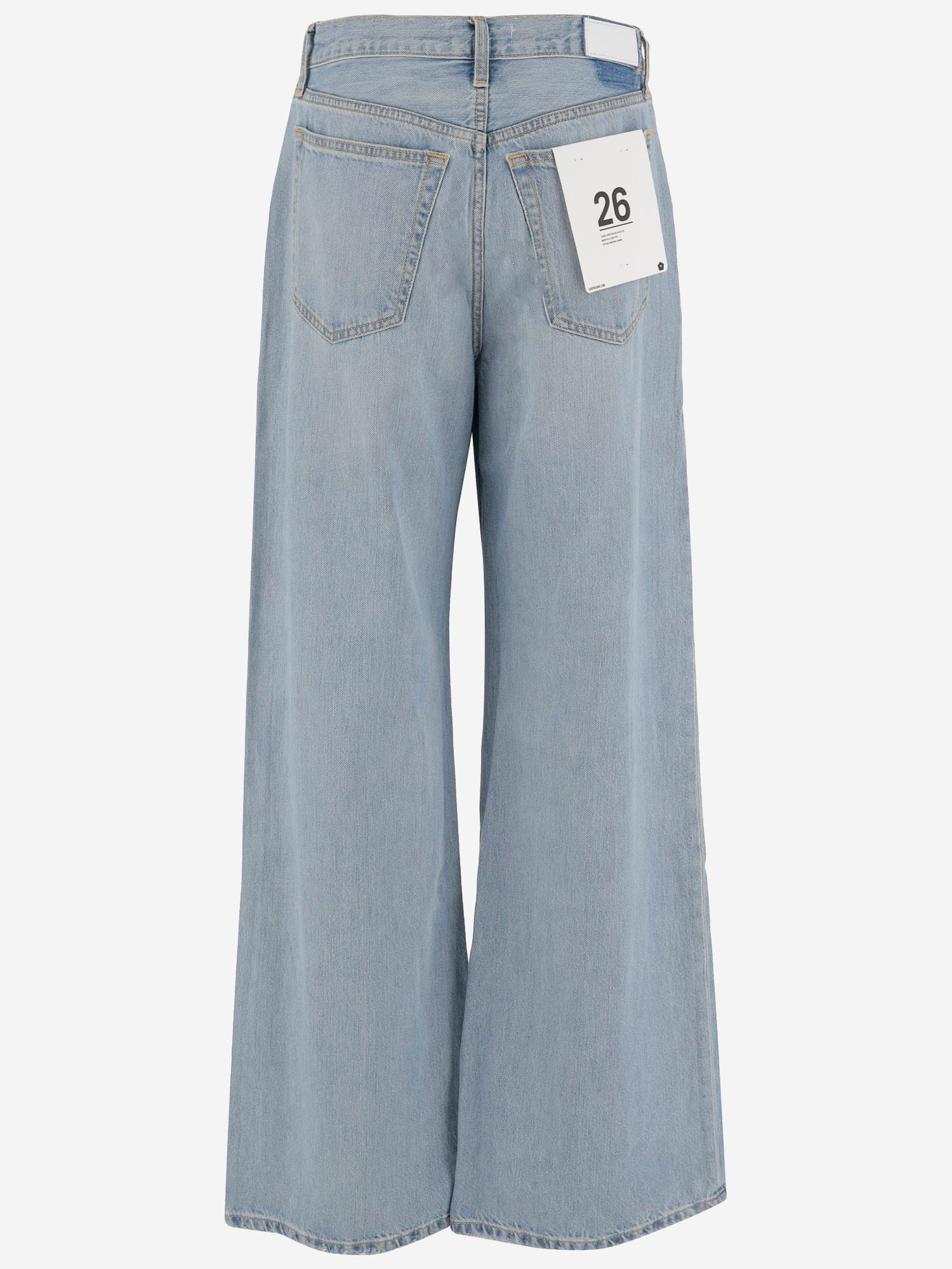 Re/done Cotton And Lyocell Jeans In Blue