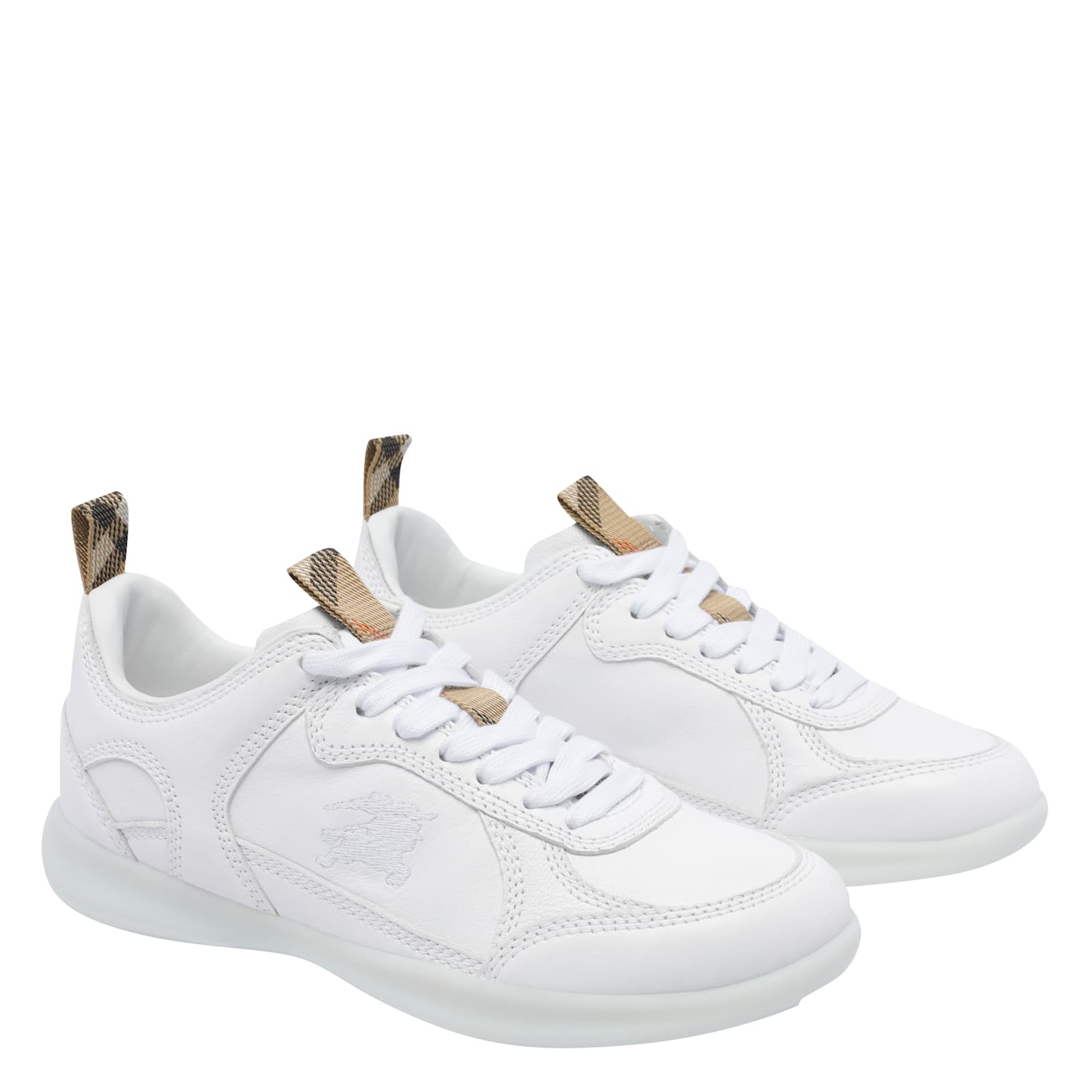 Burberry Matrix Sneakers In White