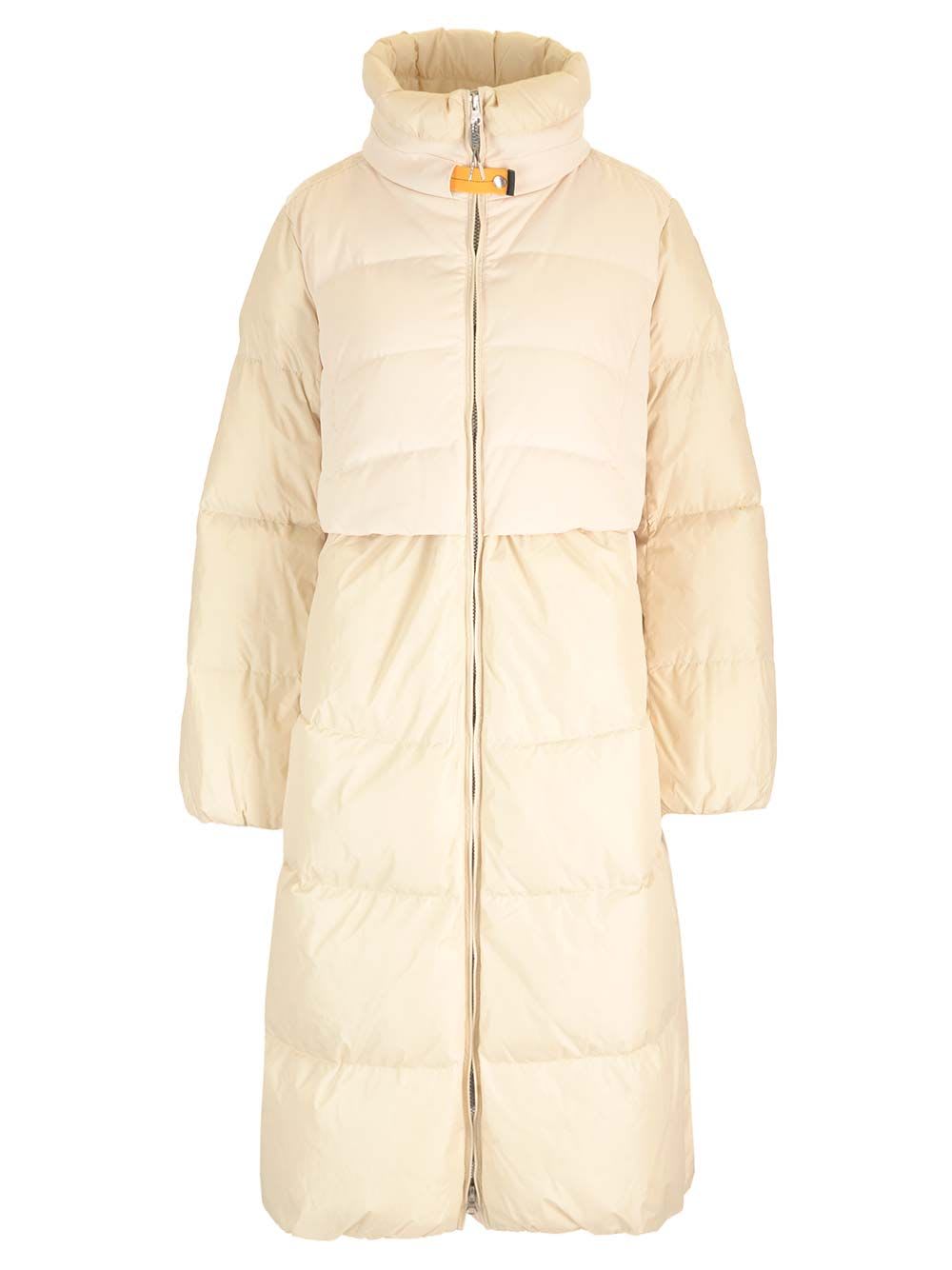 Shop Parajumpers Eyma Long Bomber Jacket In White