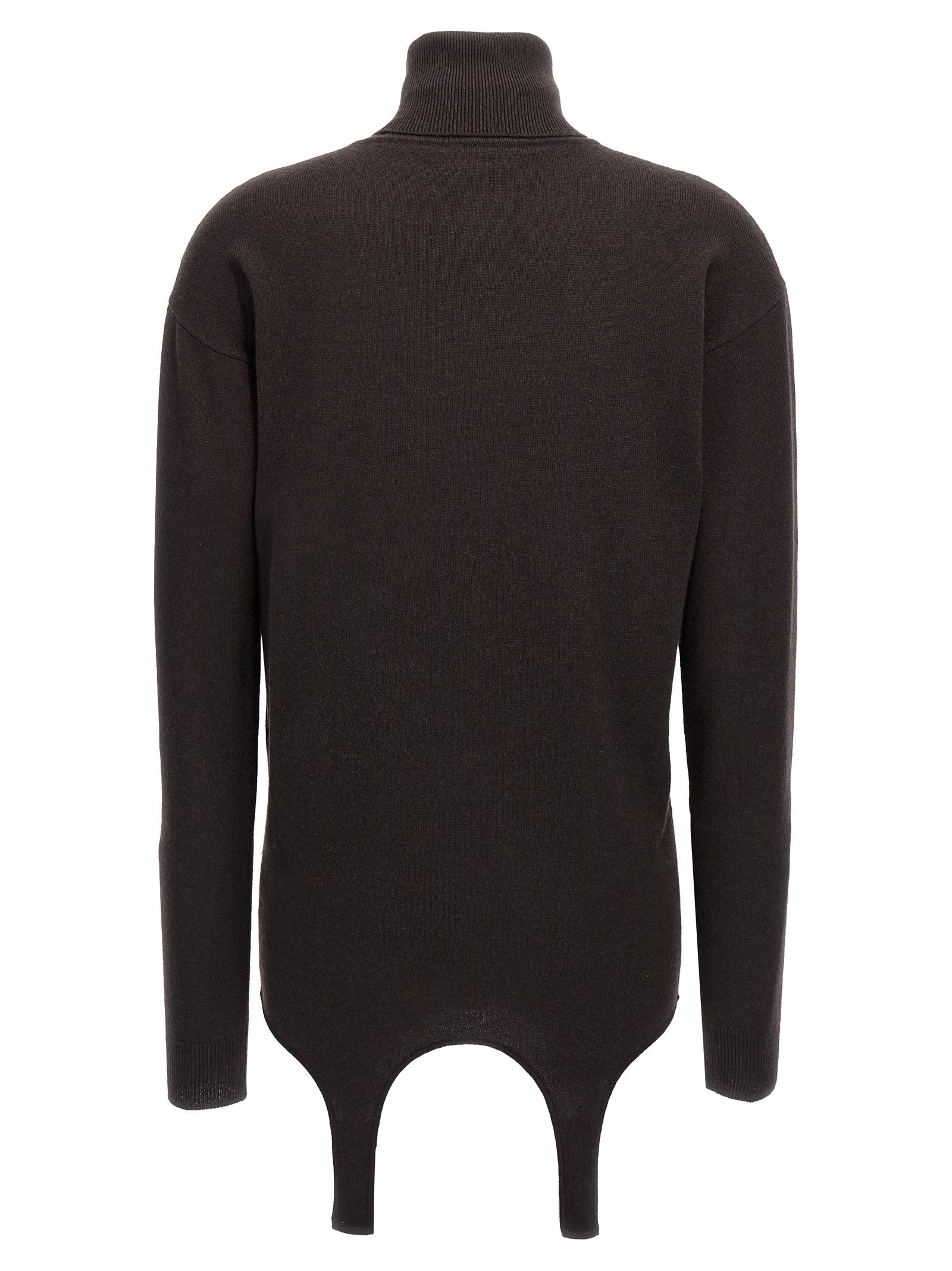 Shop Saint Laurent Garter Sweater In Brown